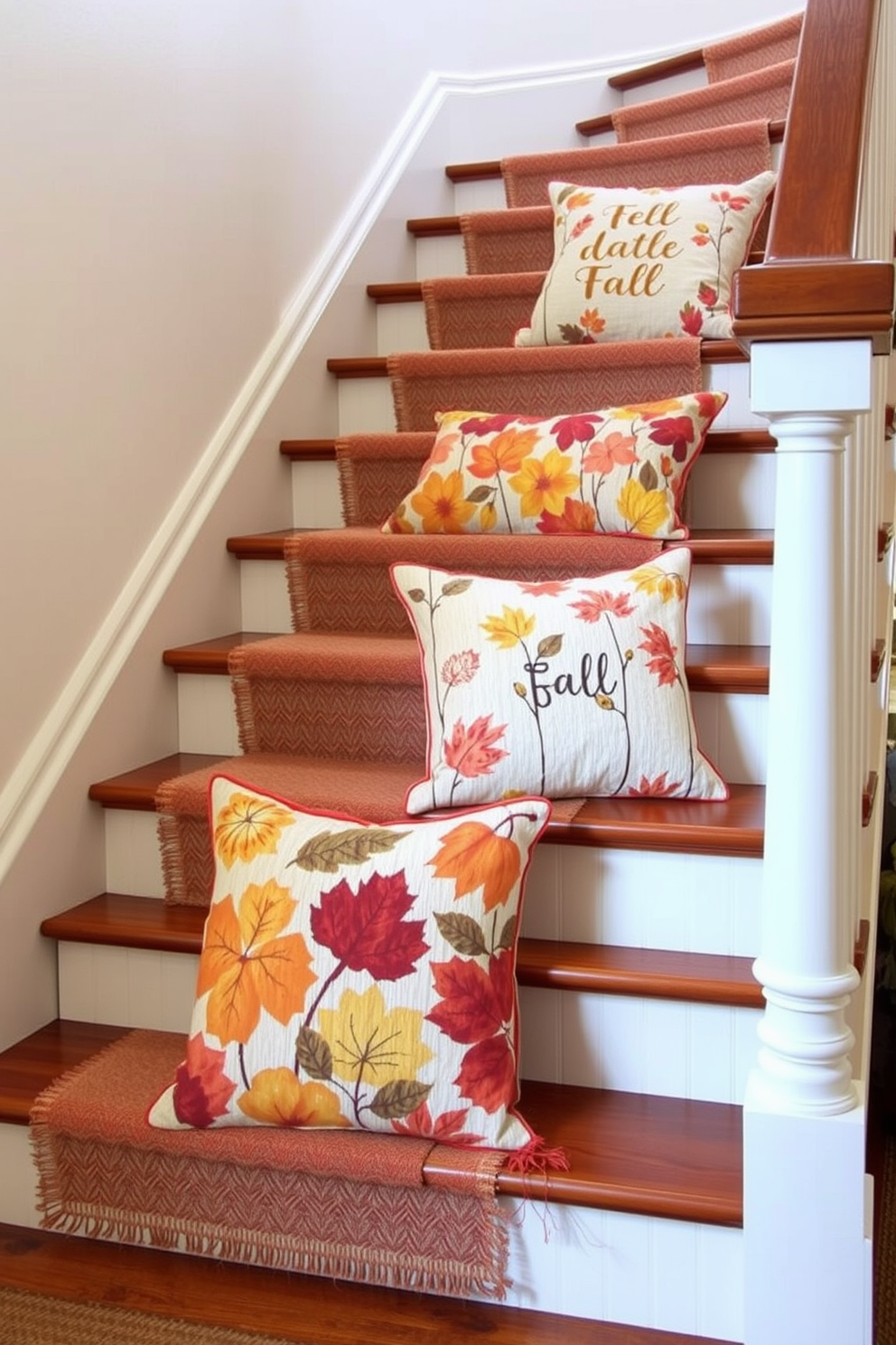 Fall Staircase Decorating Ideas 20