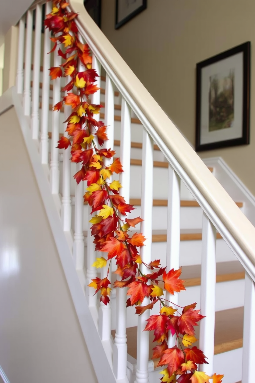 Fall Staircase Decorating Ideas 25