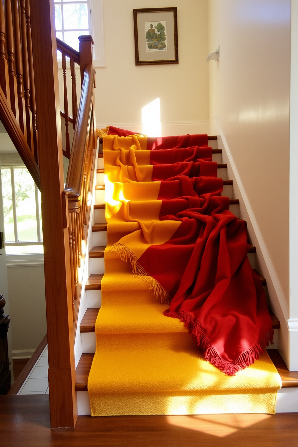 Fall Staircase Decorating Ideas 26