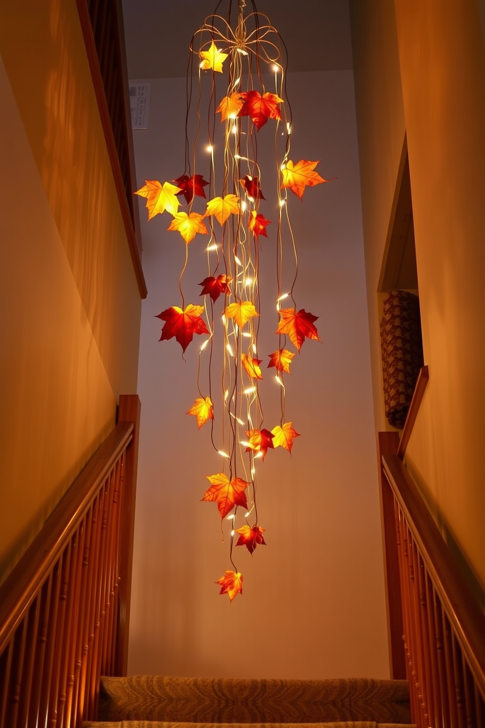 Fall Staircase Decorating Ideas 28