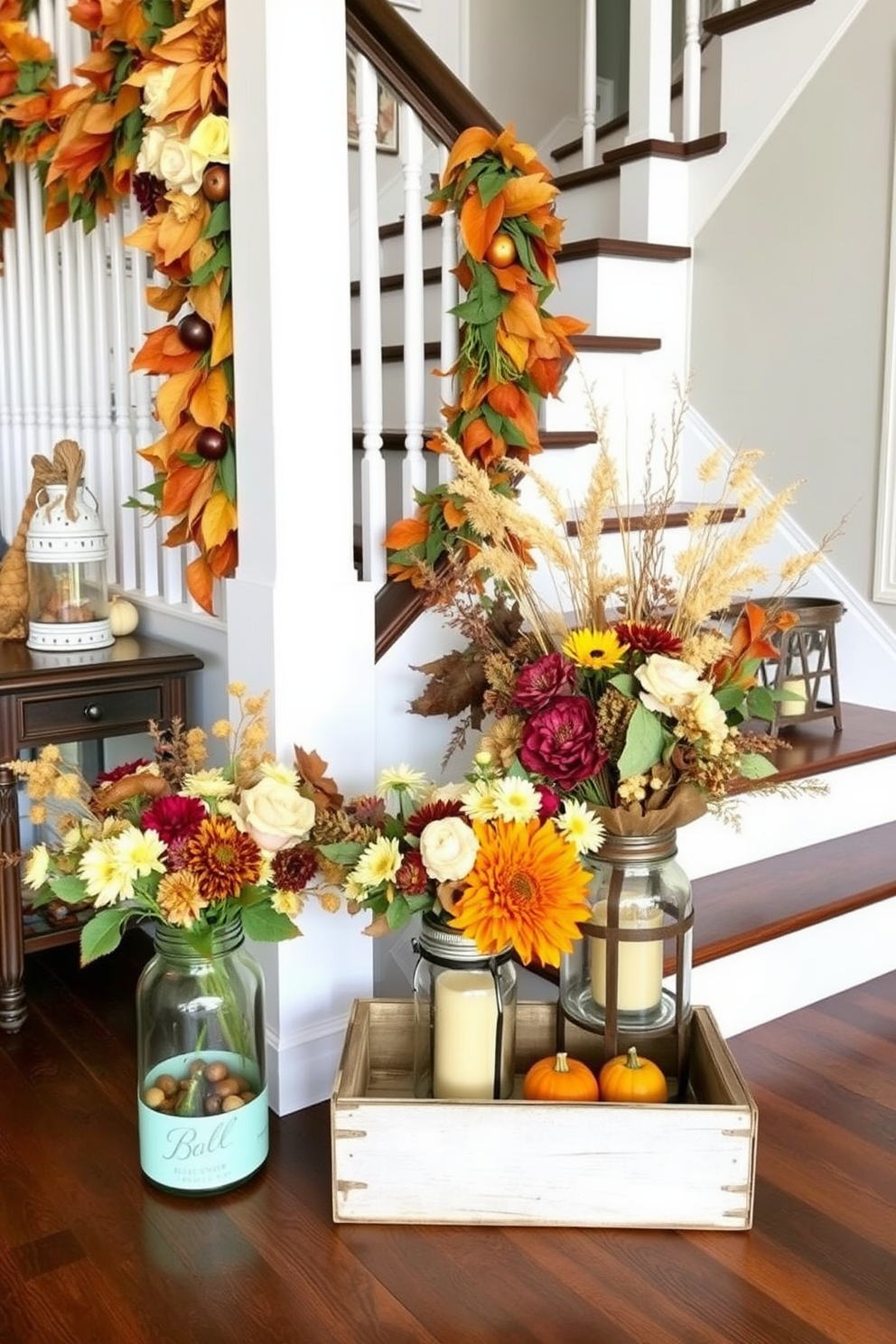 Fall Staircase Decorating Ideas 30