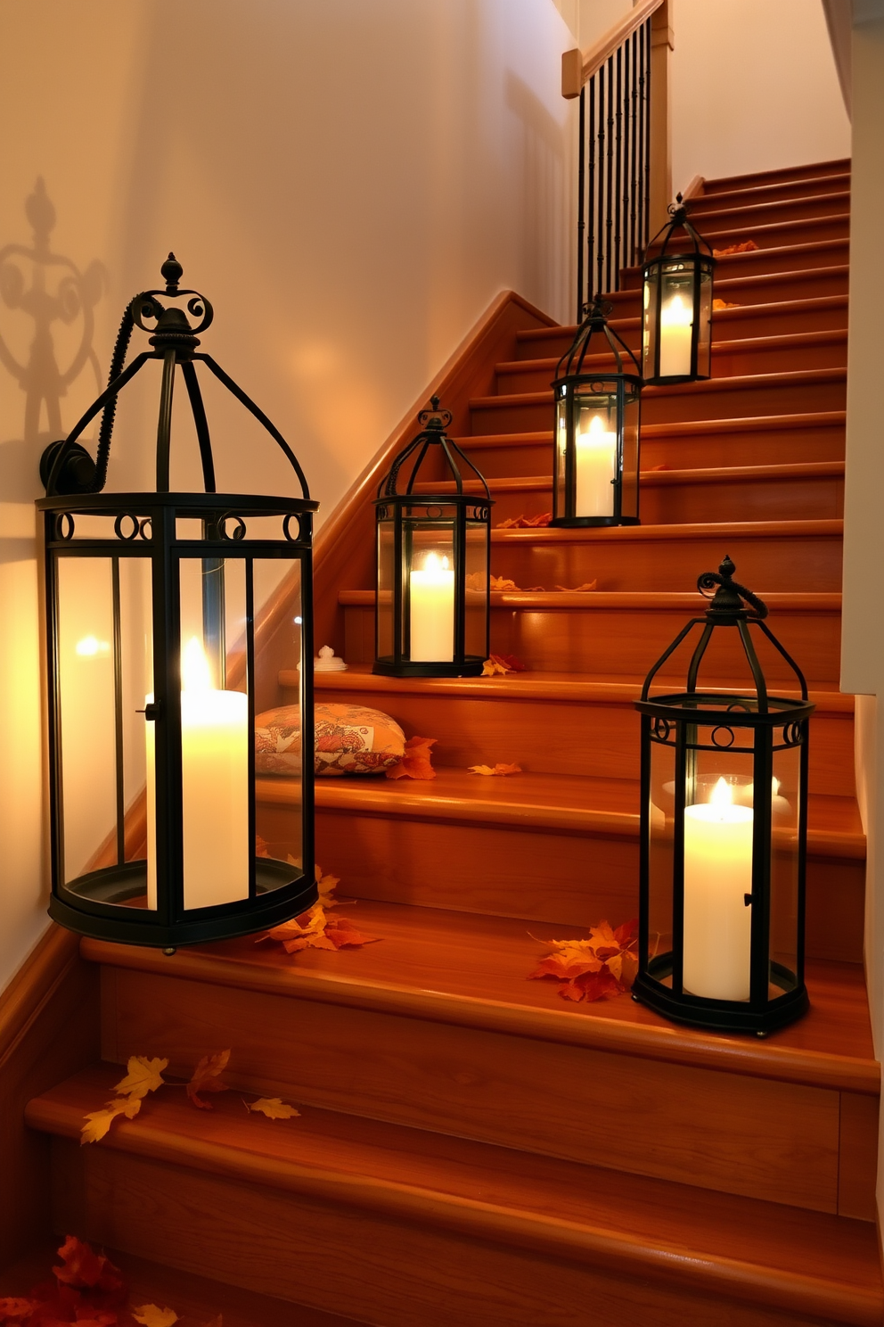 Fall Staircase Decorating Ideas 4