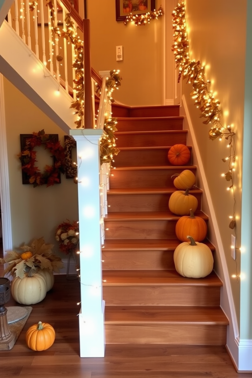 Fall Staircase Decorating Ideas 9