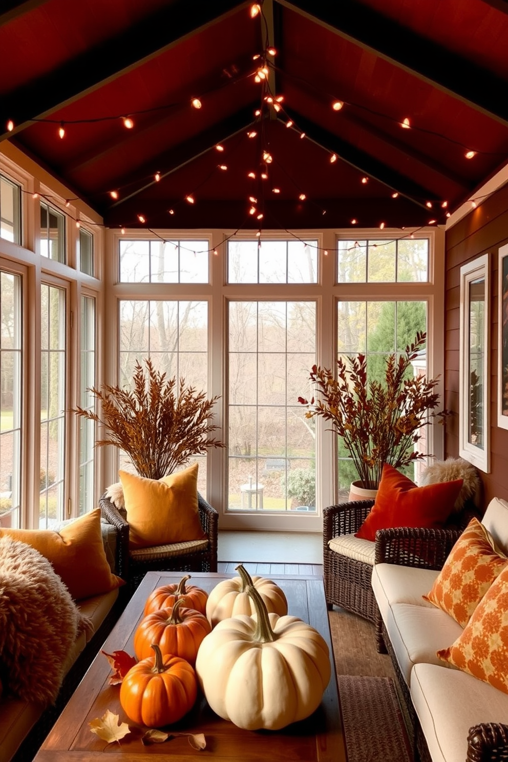 Fall Sunroom Decorating Ideas 11