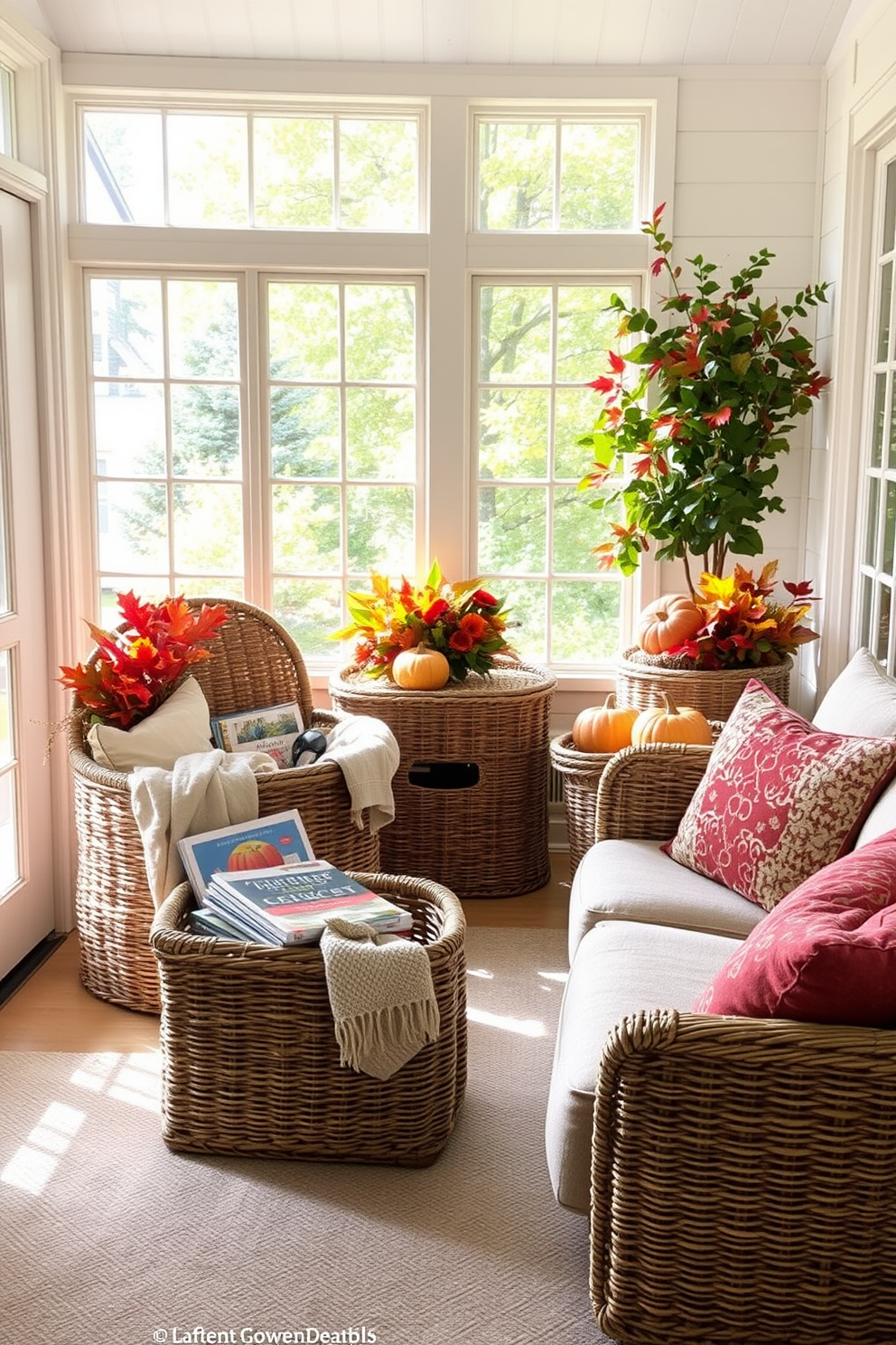 Fall Sunroom Decorating Ideas 13