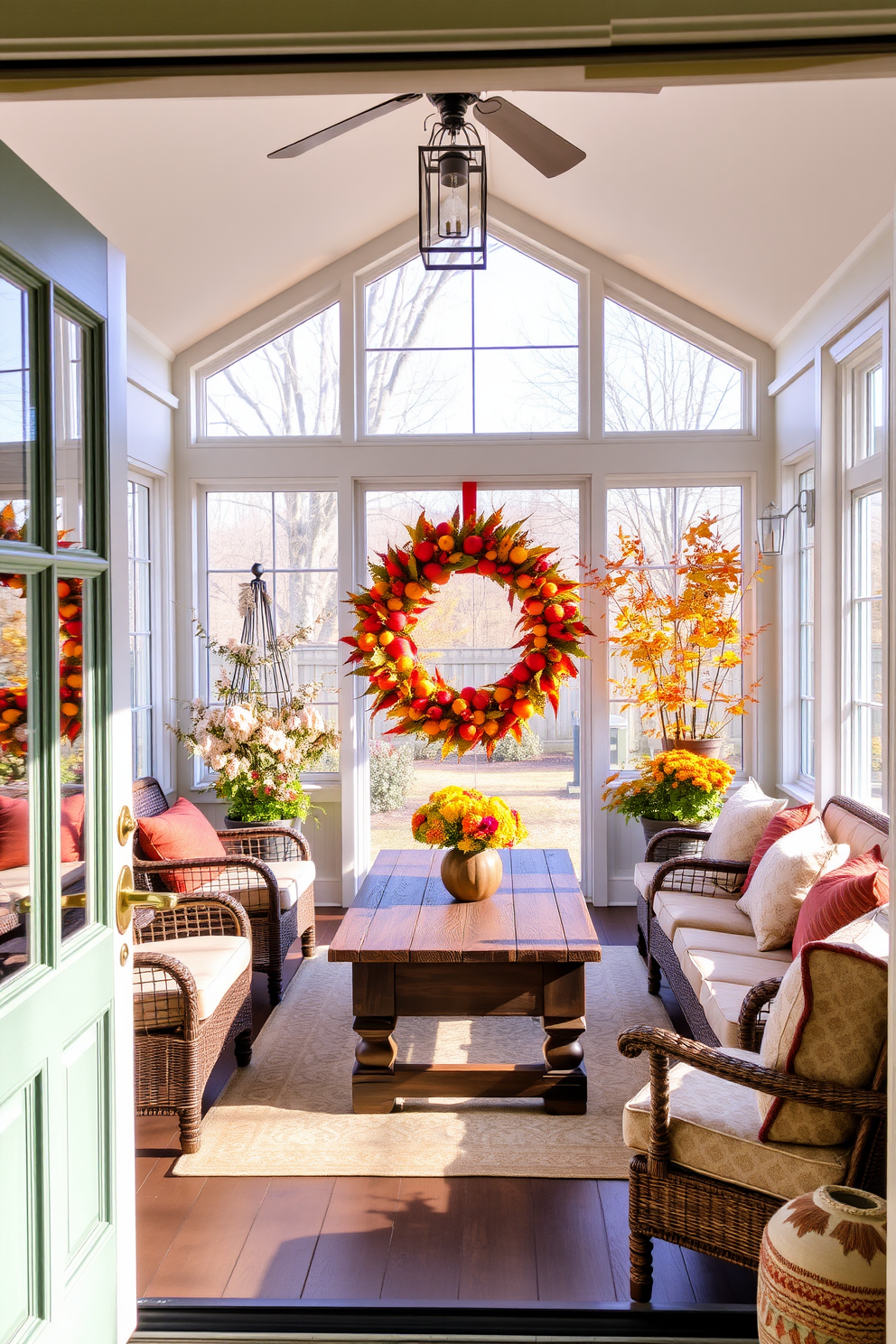 Fall Sunroom Decorating Ideas 20