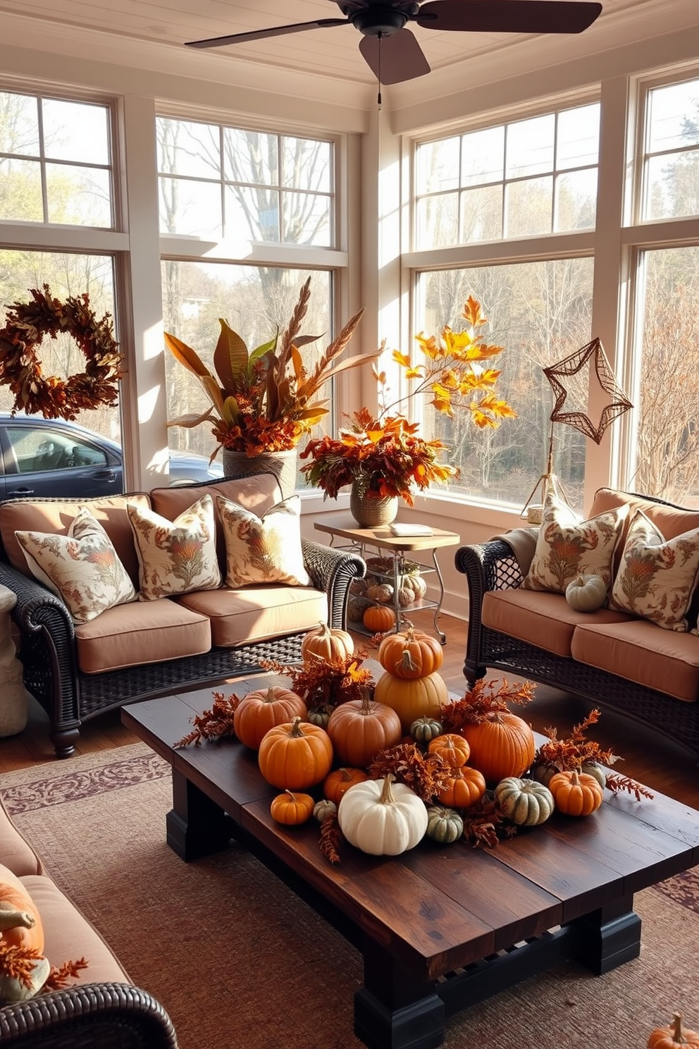 Fall Sunroom Decorating Ideas 3