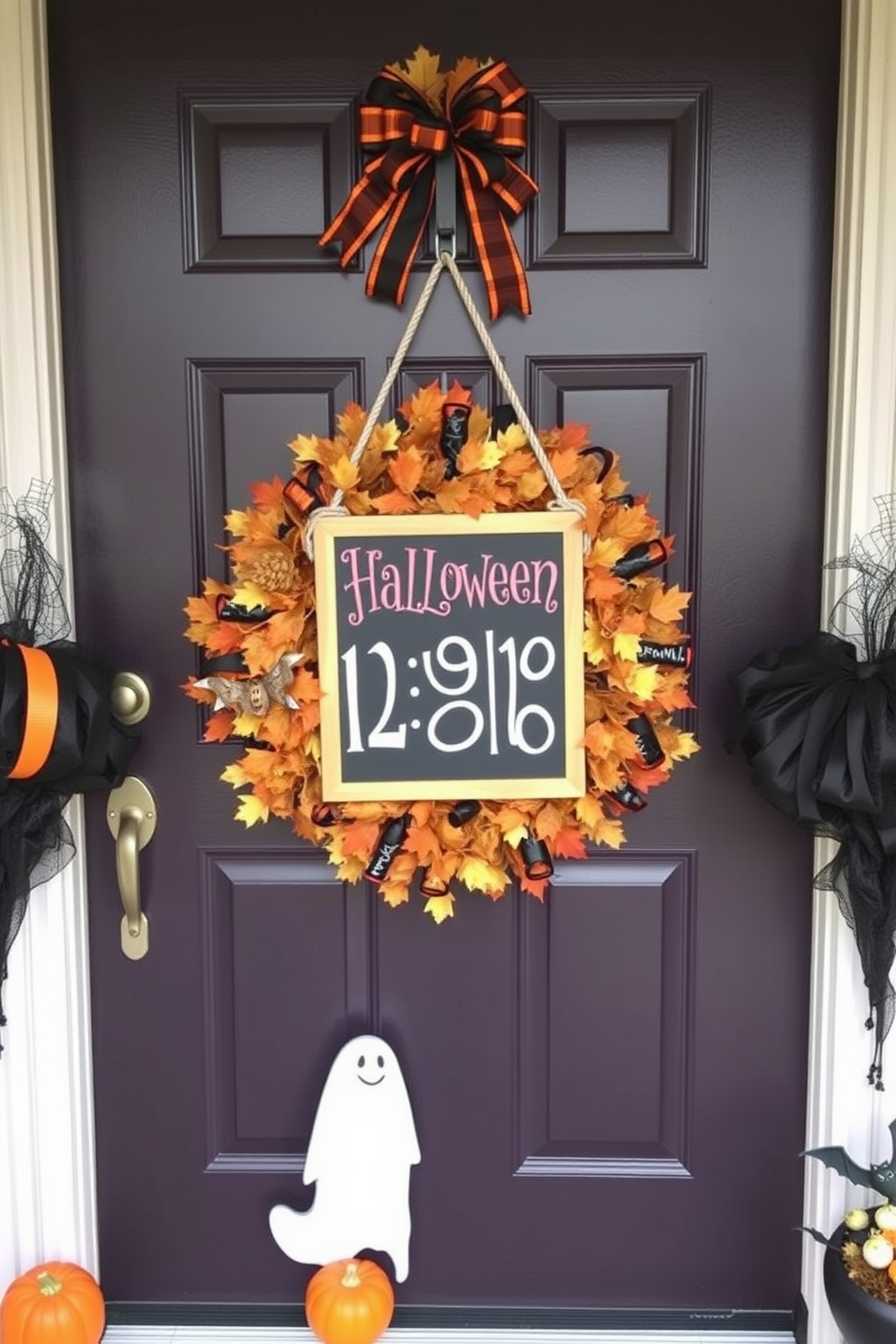 Halloween Front Door Decorating Ideas 19