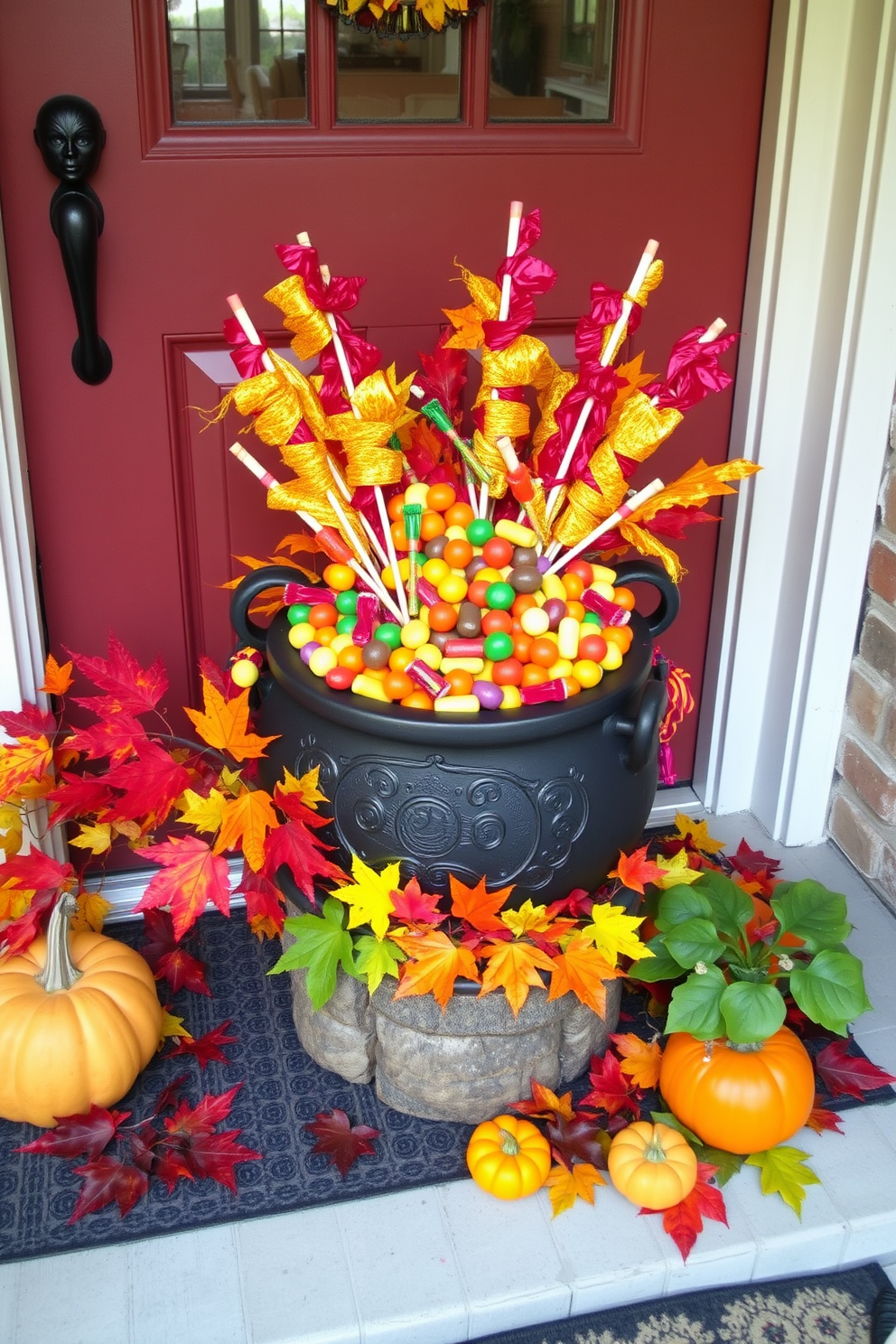 Halloween Front Door Decorating Ideas 27