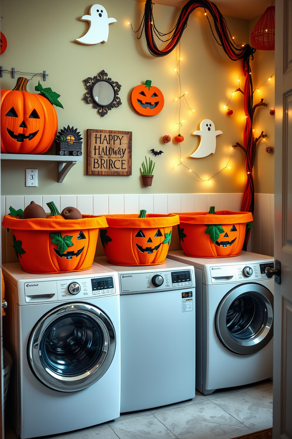 Halloween Laundry Room Decorating Ideas 2