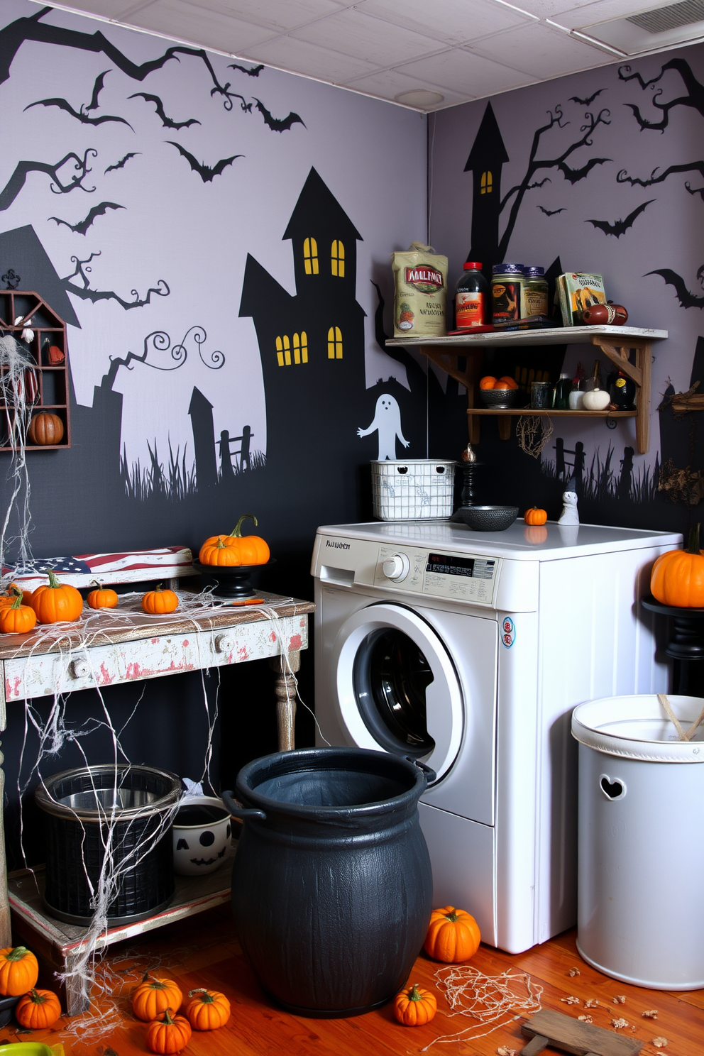 Halloween Laundry Room Decorating Ideas 22