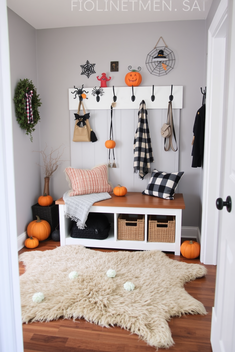 Halloween Mudroom Decorating Ideas 23