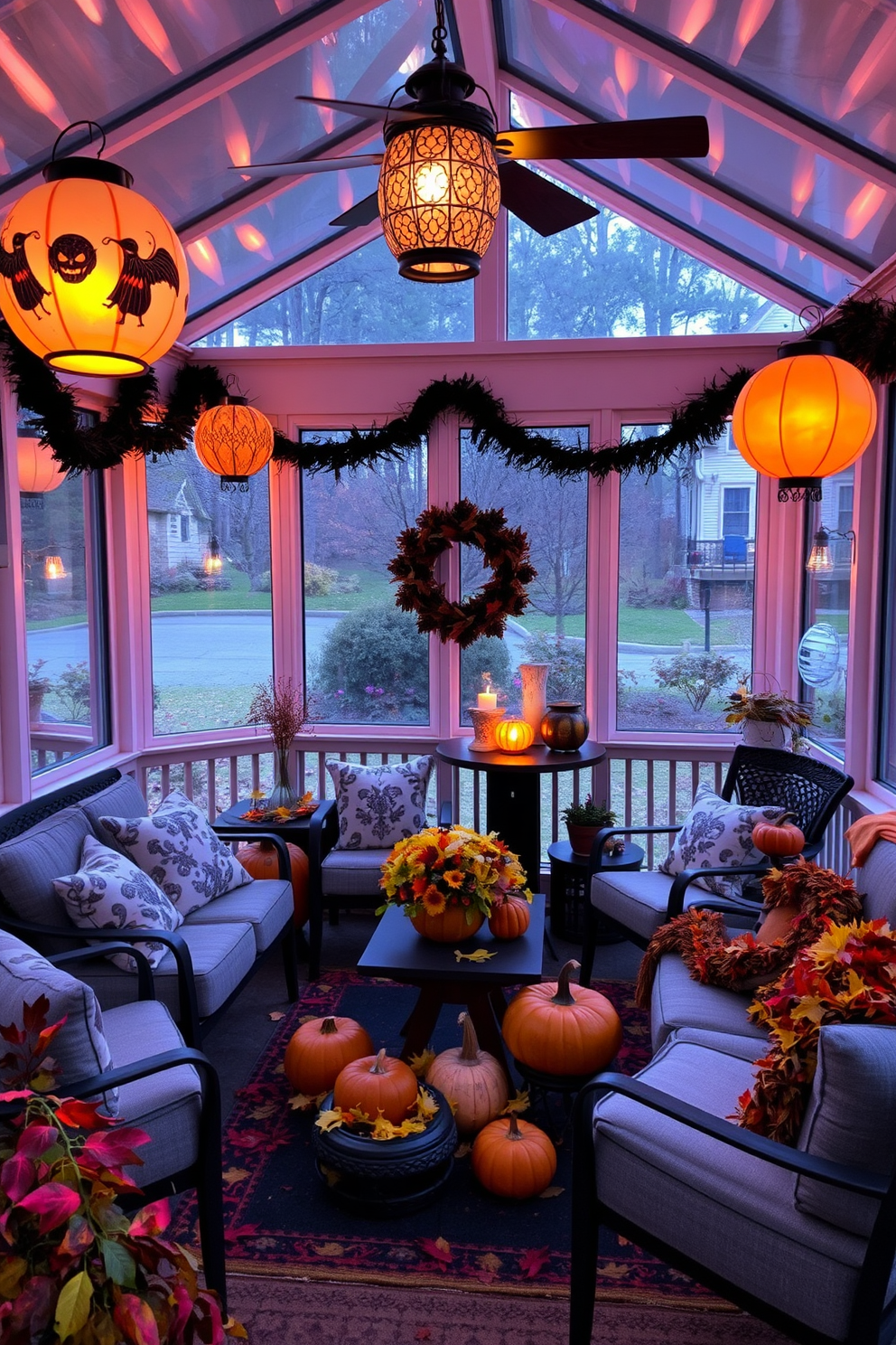 Halloween Sunroom Decorating Ideas 29