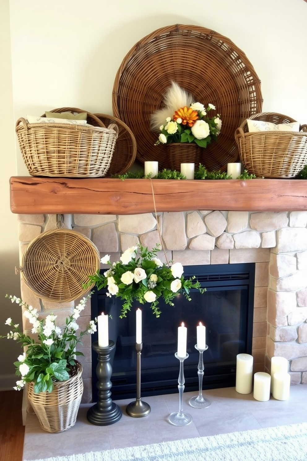 Spring Fireplace Decorating Ideas 4