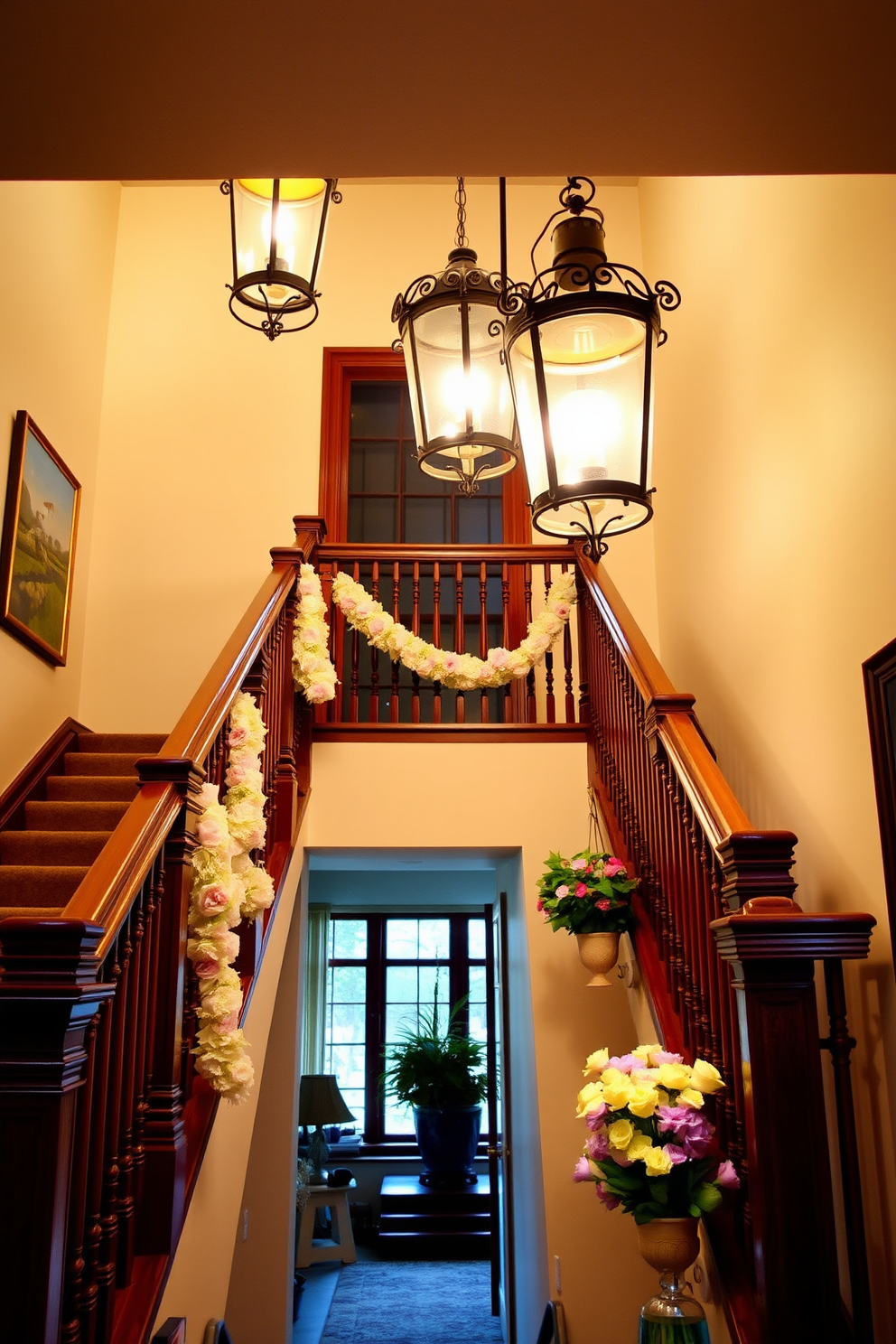 Spring Staircase Decorating Ideas 14