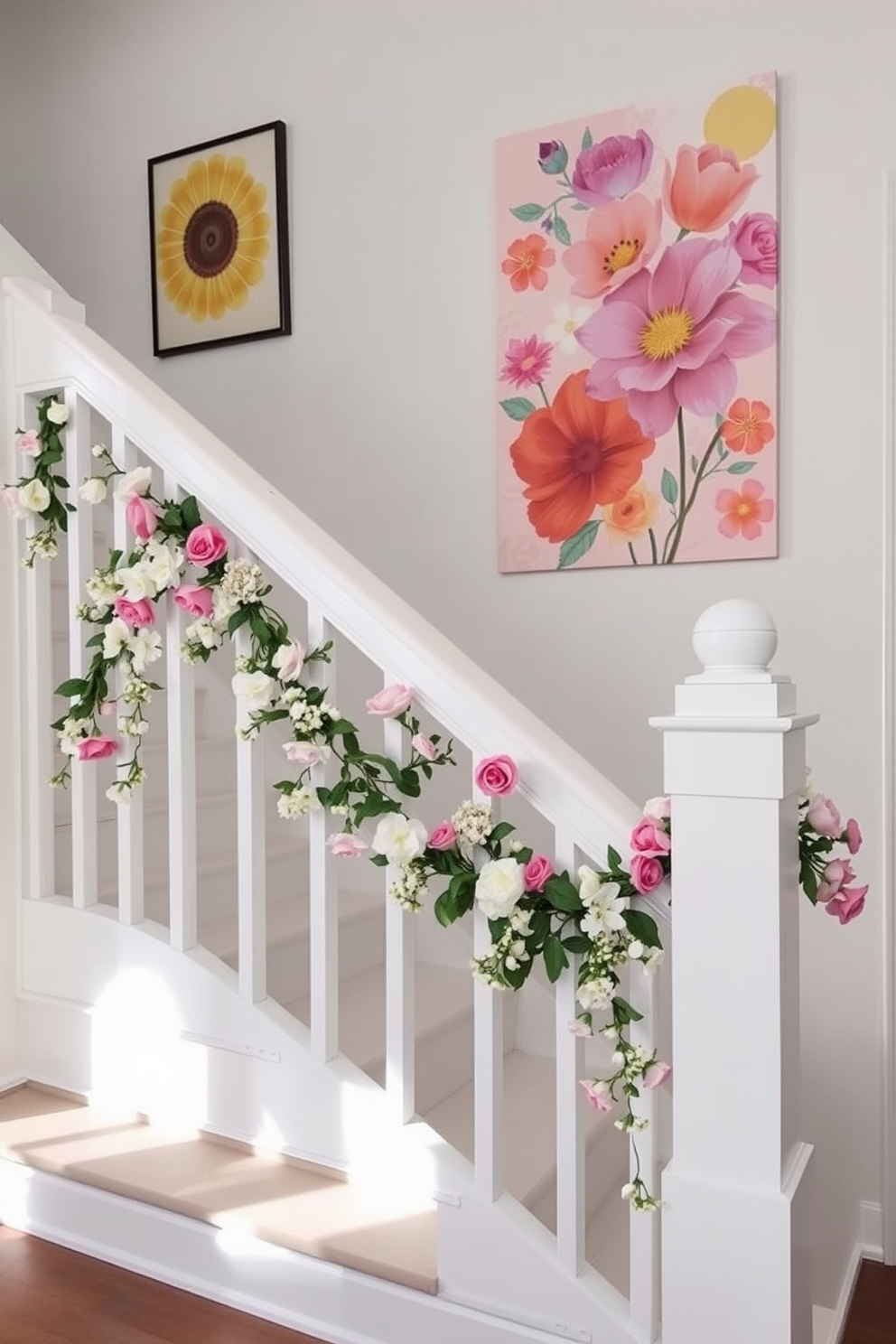 Spring Staircase Decorating Ideas 17