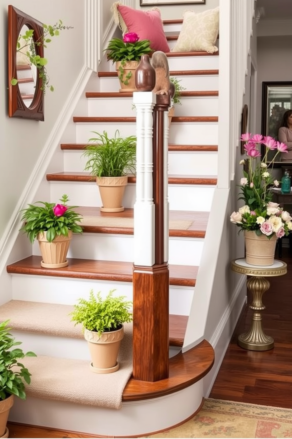 Spring Staircase Decorating Ideas 20