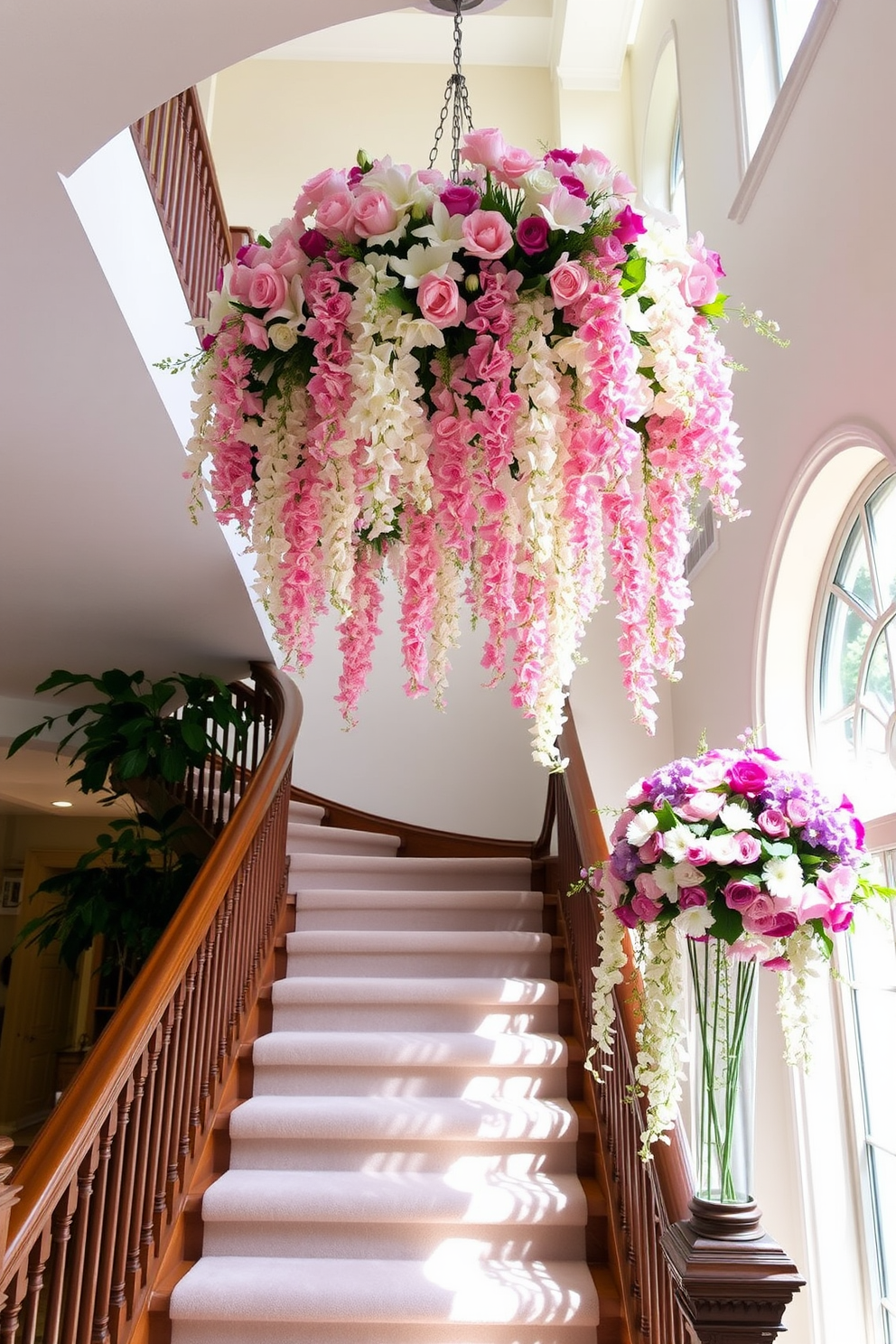 Spring Staircase Decorating Ideas 28