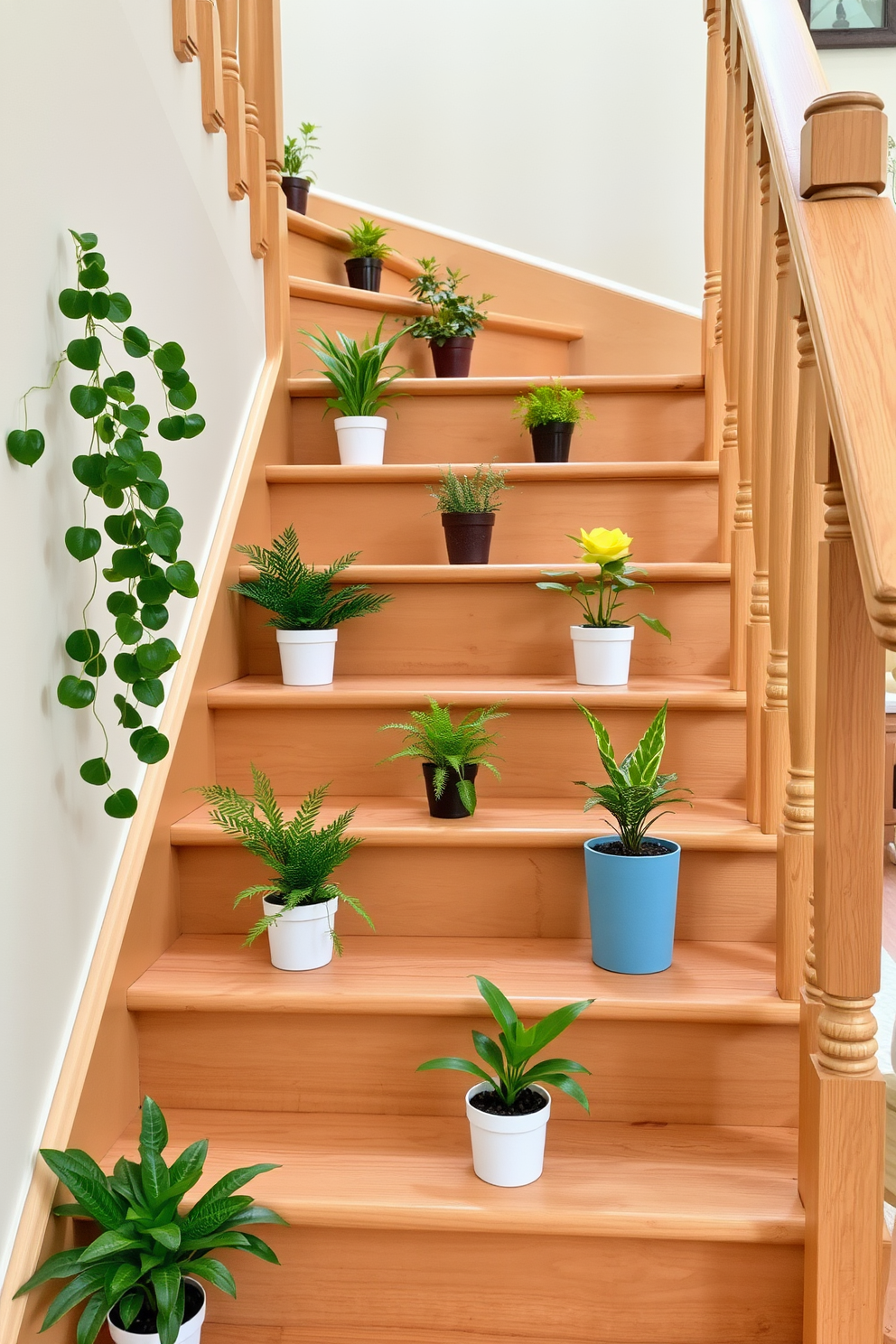 Spring Staircase Decorating Ideas 9