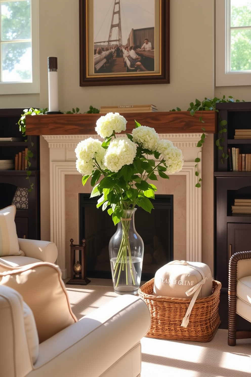 Summer Fireplace Decorating Ideas 12