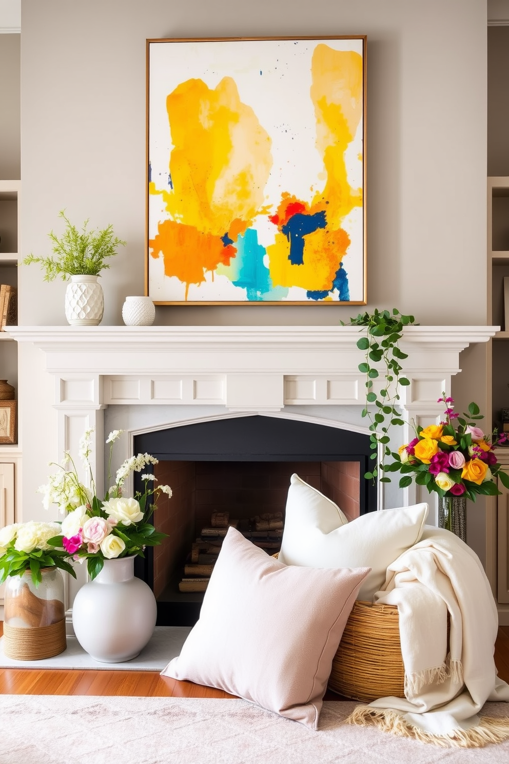 Summer Fireplace Decorating Ideas 21