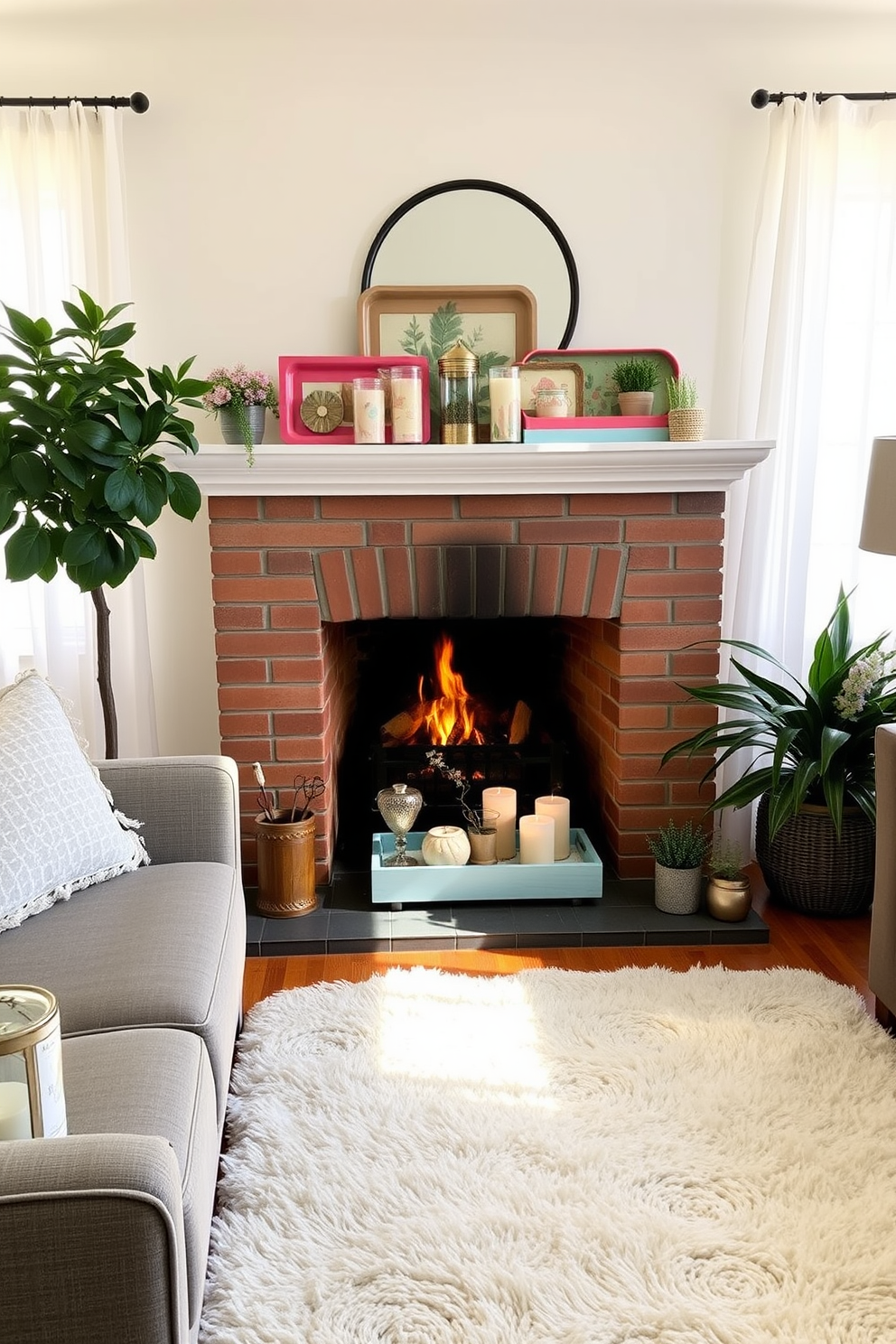 Summer Fireplace Decorating Ideas 27