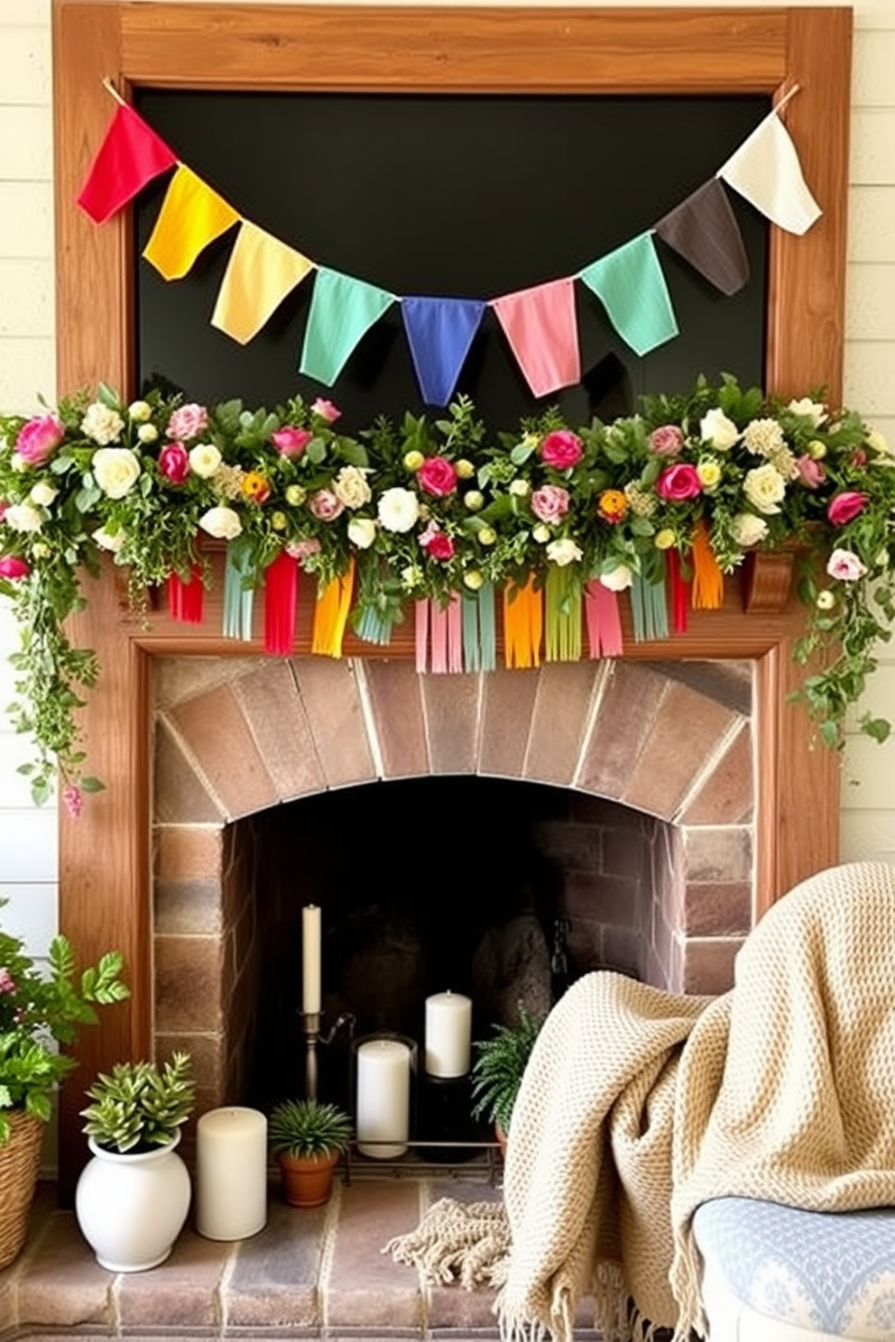 Summer Fireplace Decorating Ideas 29