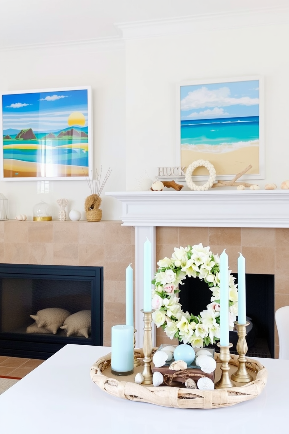 Summer Fireplace Decorating Ideas 5