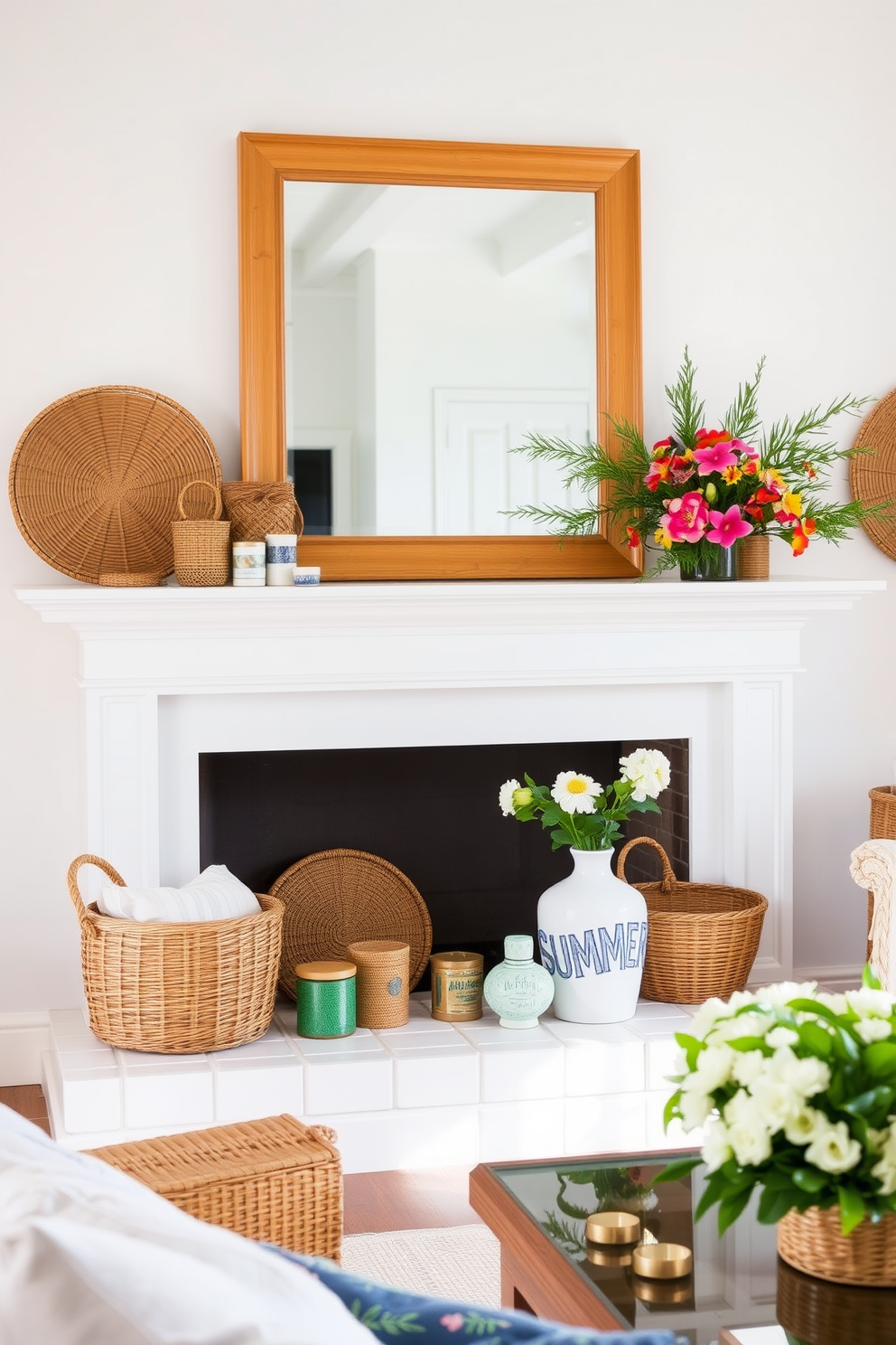 Summer Mantel Decorating Ideas 22