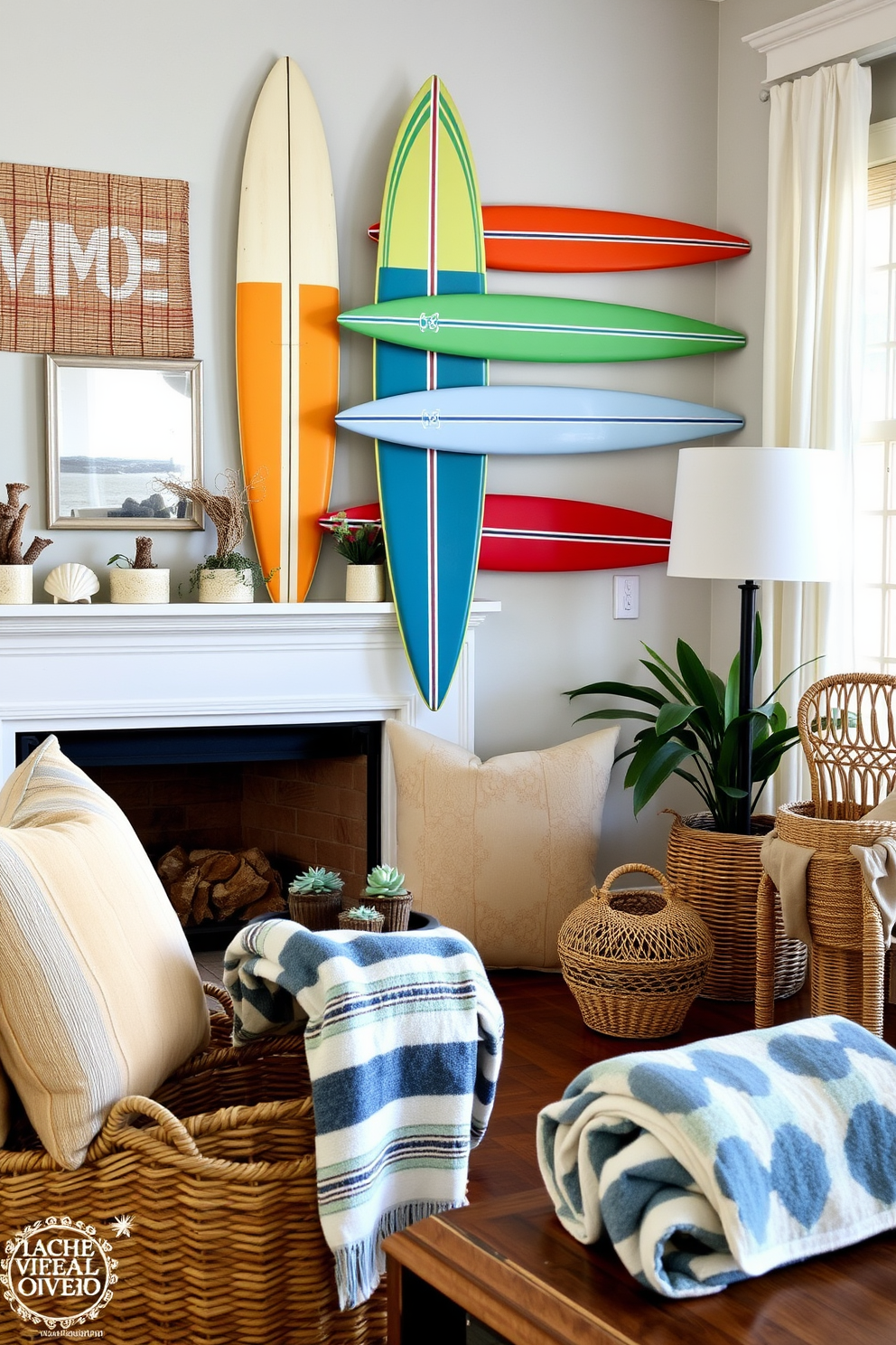 Summer Mantel Decorating Ideas 29