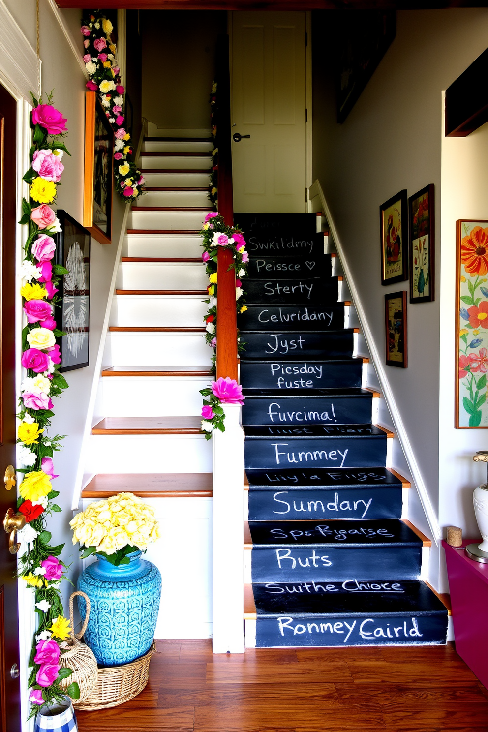 Summer Staircase Decorating Ideas 19