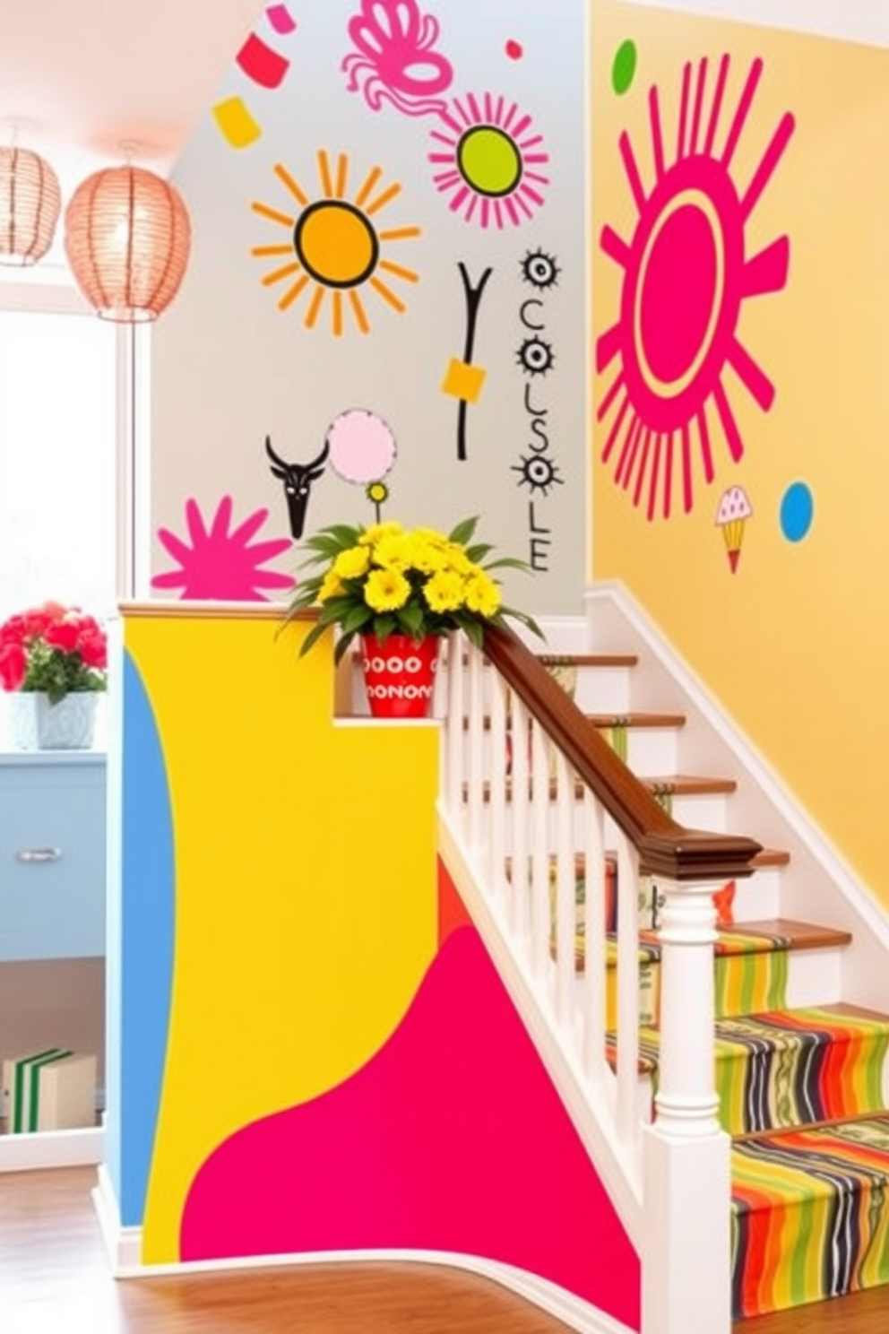 Summer Staircase Decorating Ideas 22