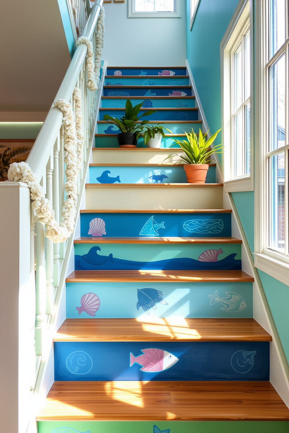 Summer Staircase Decorating Ideas 8