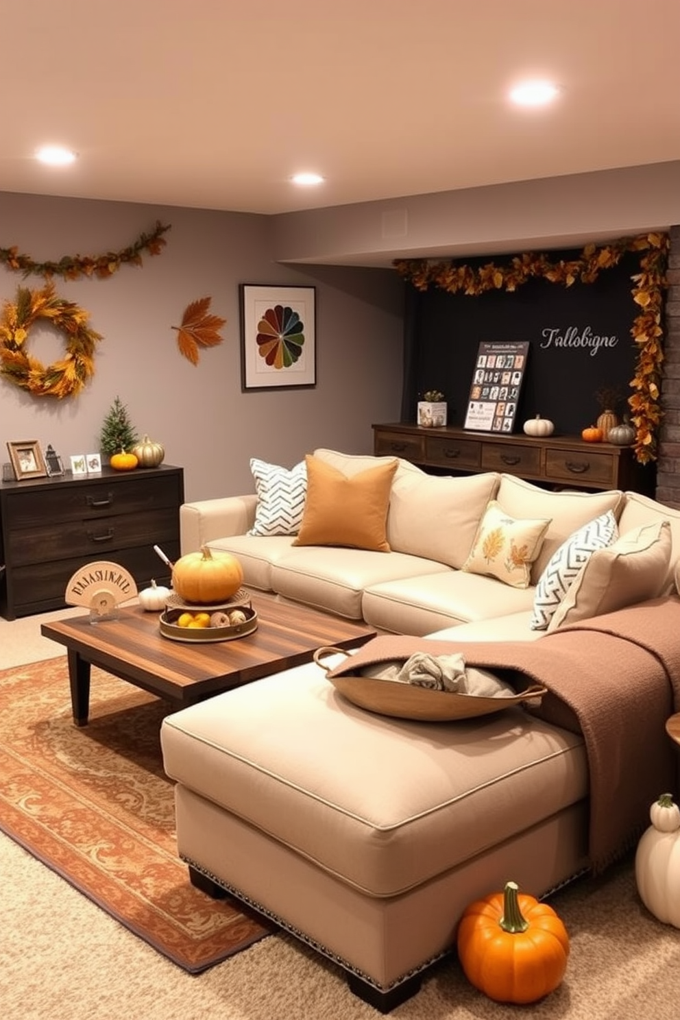 Thanksgiving Basement Decorating Ideas 26