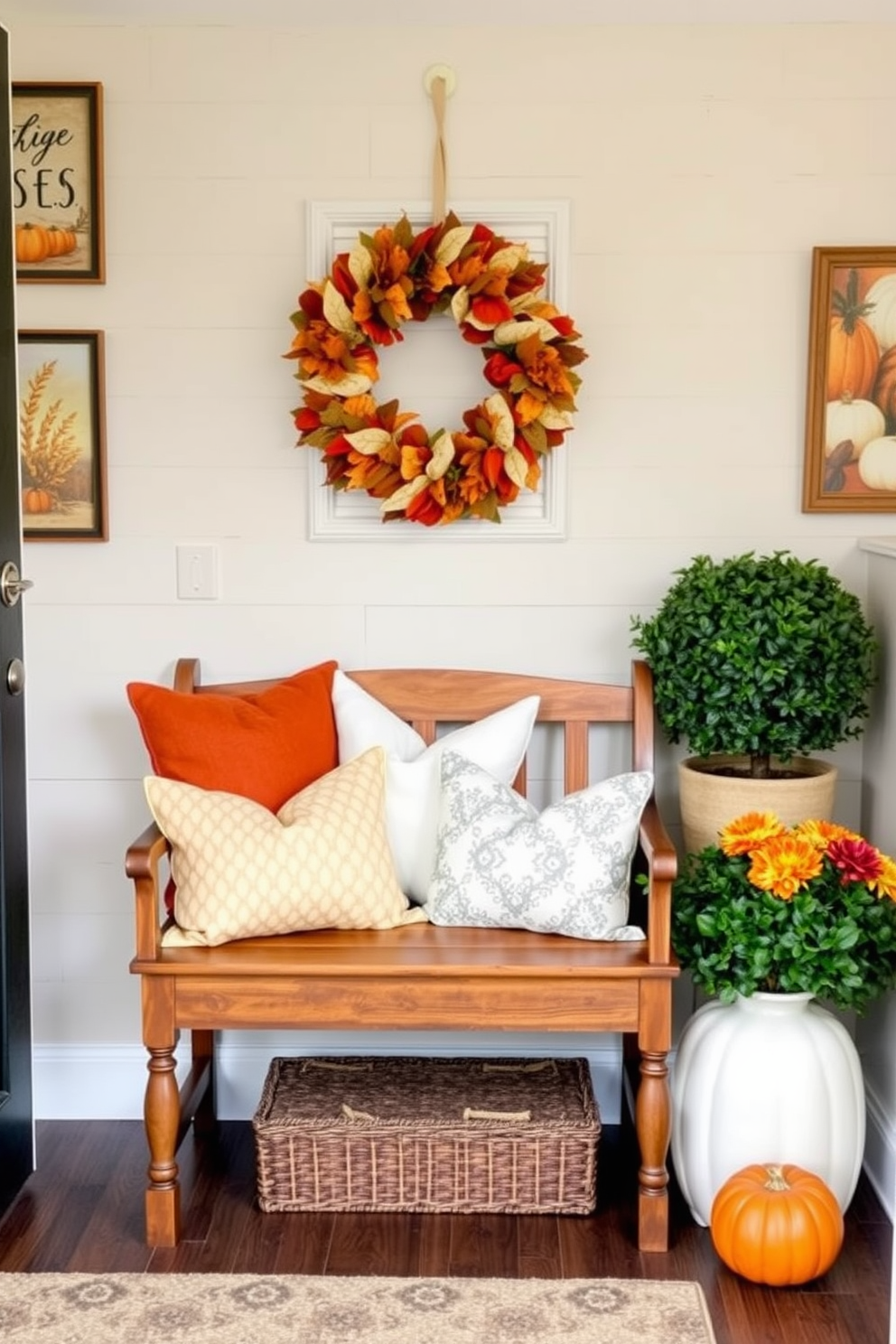 Thanksgiving Entryway Decorating Ideas 29