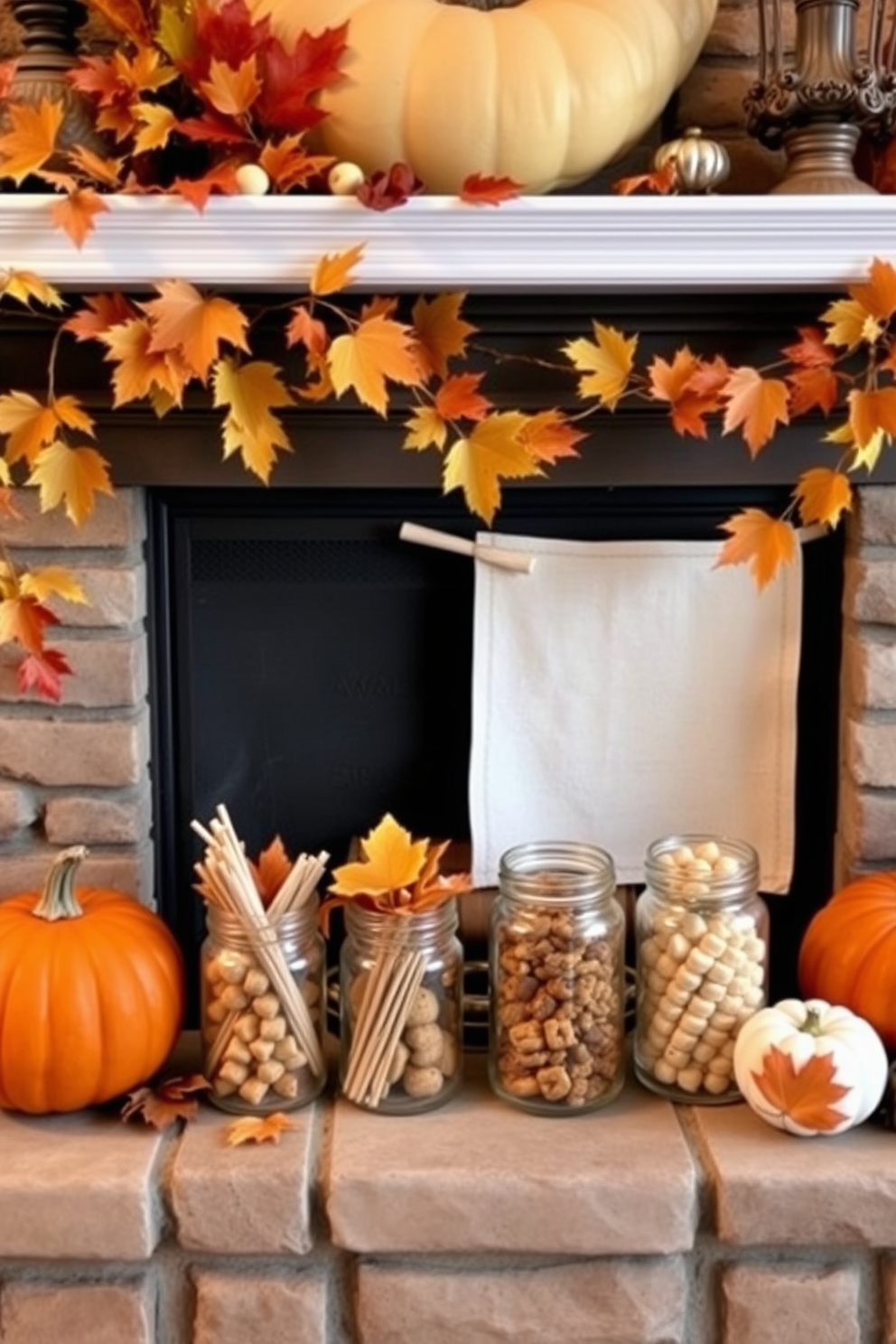 Thanksgiving Fireplace Decorating Ideas 10