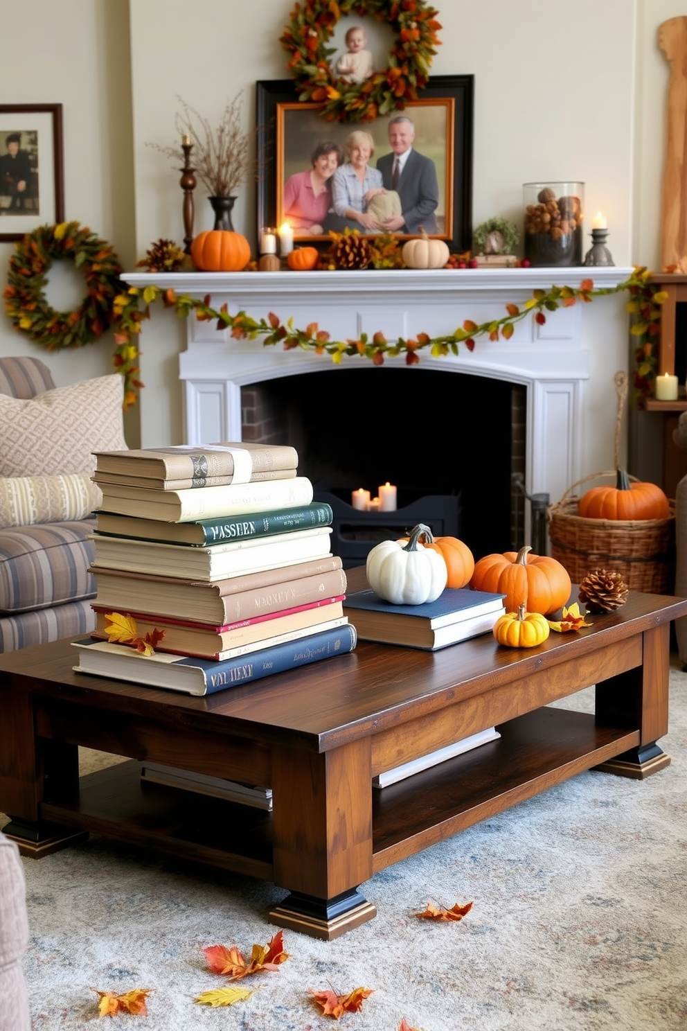 Thanksgiving Fireplace Decorating Ideas 12