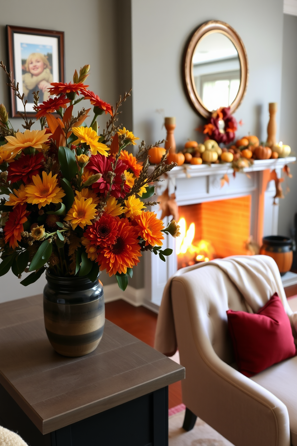 Thanksgiving Fireplace Decorating Ideas 18