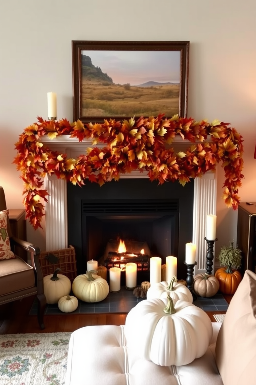 Thanksgiving Fireplace Decorating Ideas 2