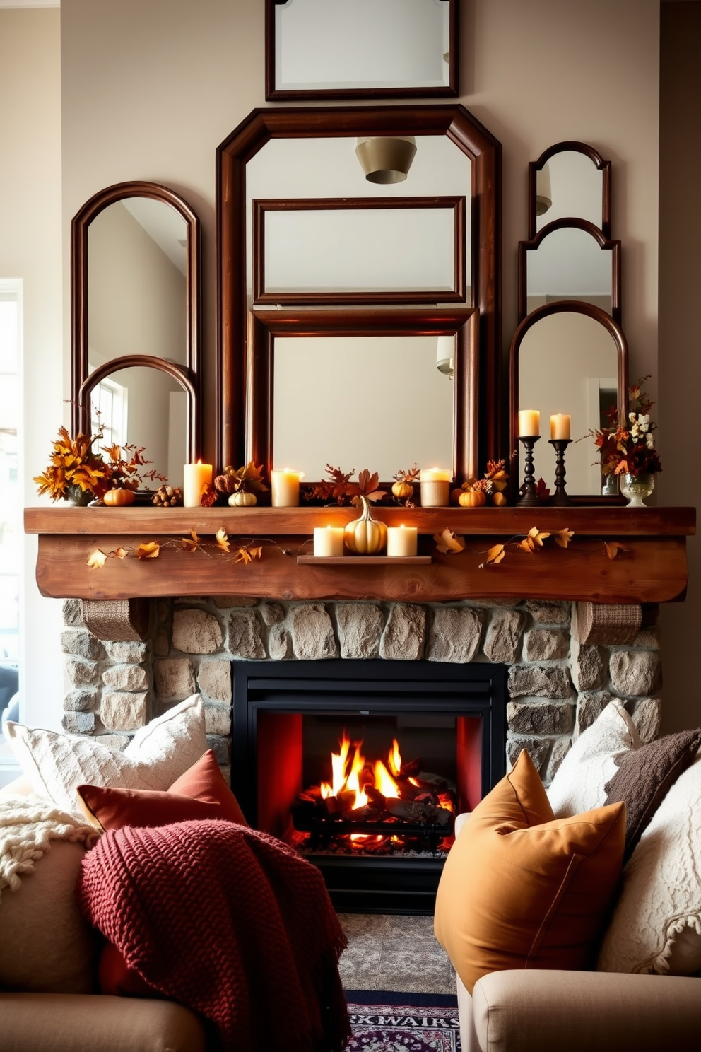 Thanksgiving Fireplace Decorating Ideas 24