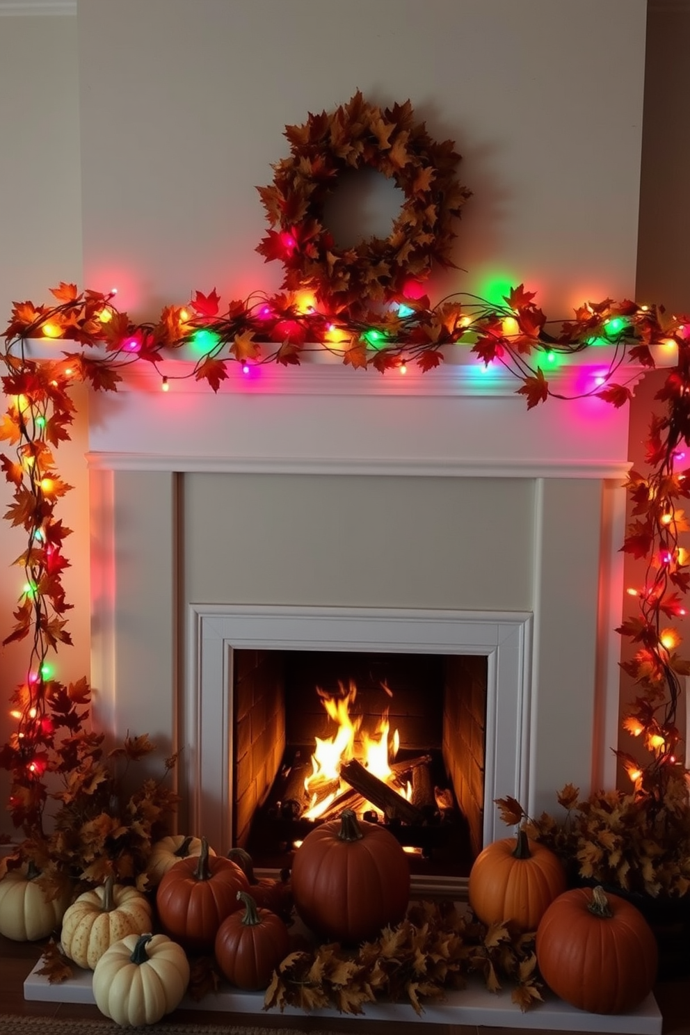 Thanksgiving Fireplace Decorating Ideas 27