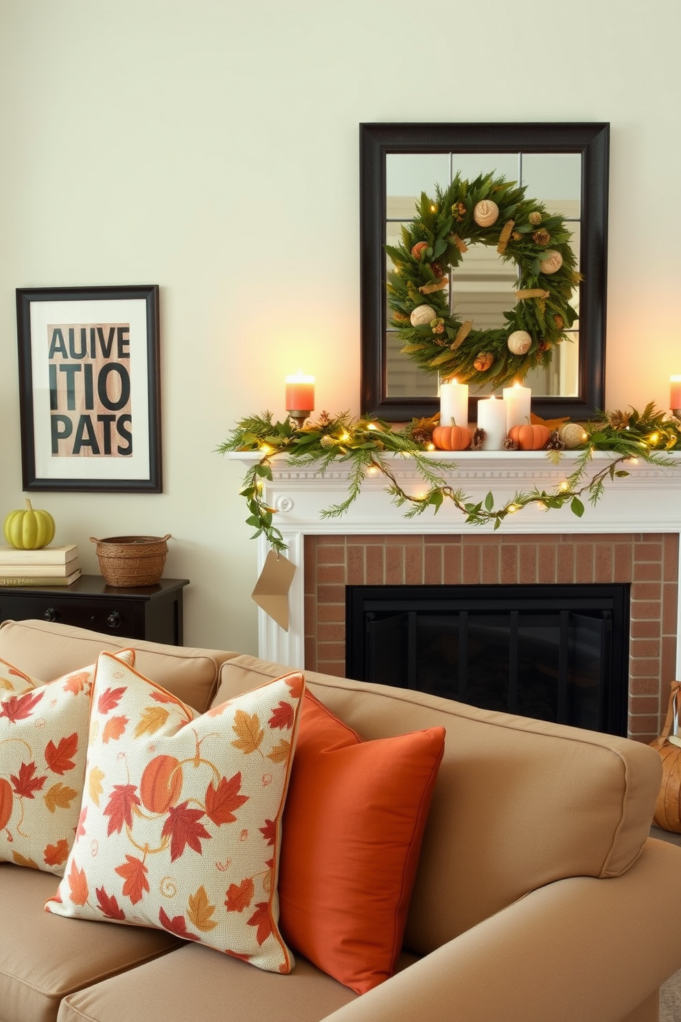 Thanksgiving Fireplace Decorating Ideas 28