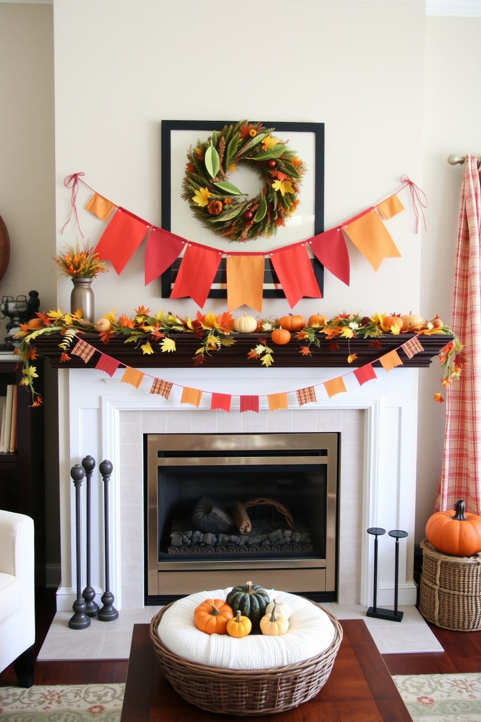 Thanksgiving Fireplace Decorating Ideas 29