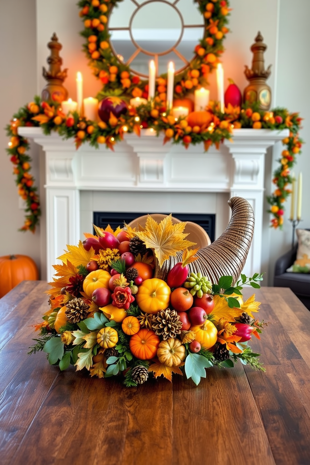 Thanksgiving Fireplace Decorating Ideas 5