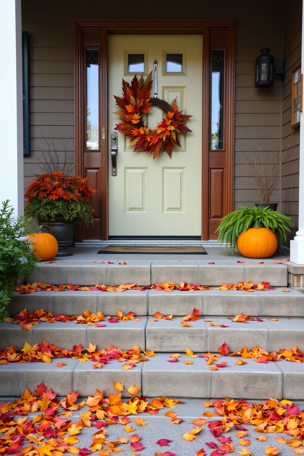 Thanksgiving Front Door Decorating Ideas 18