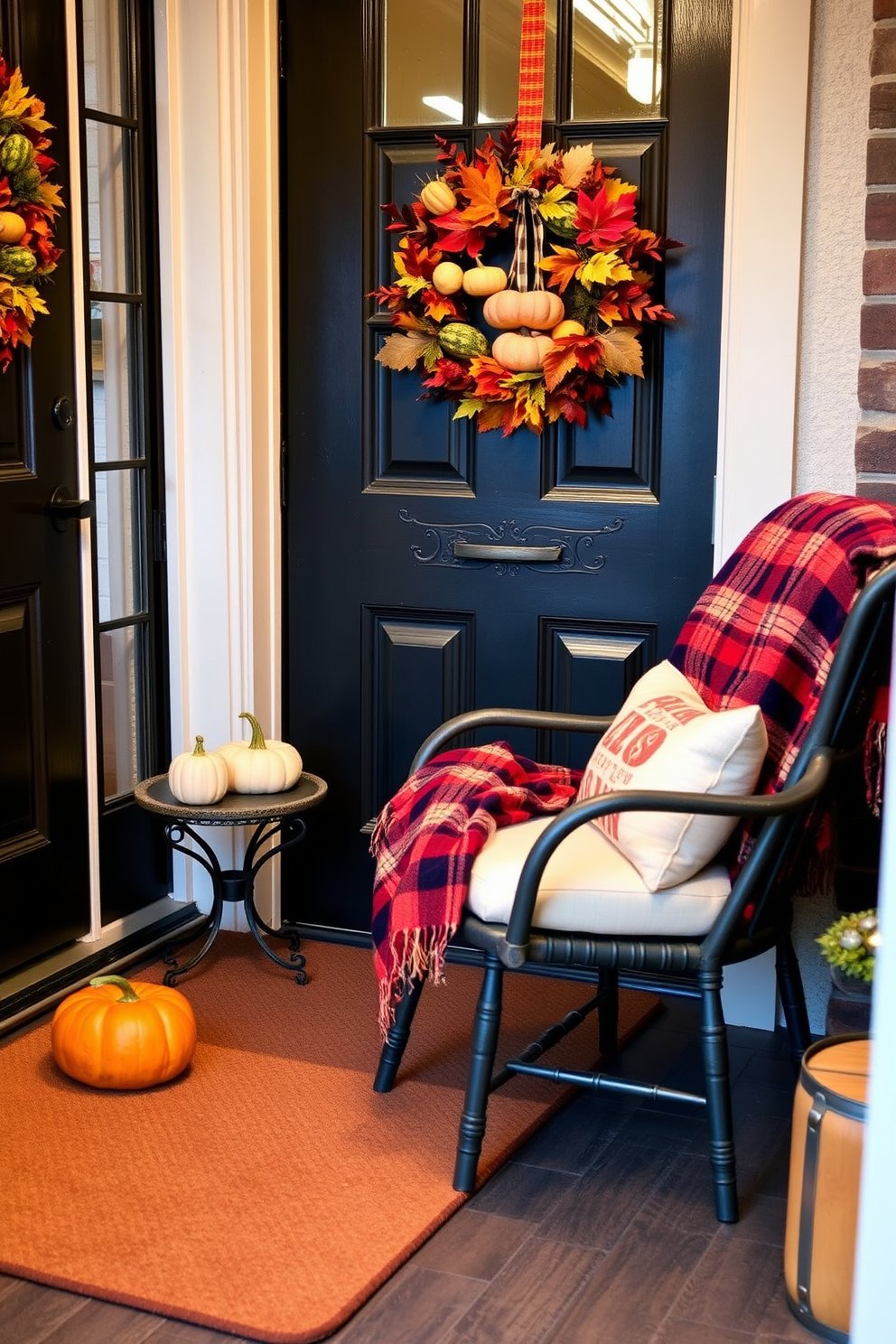 Thanksgiving Front Door Decorating Ideas 24