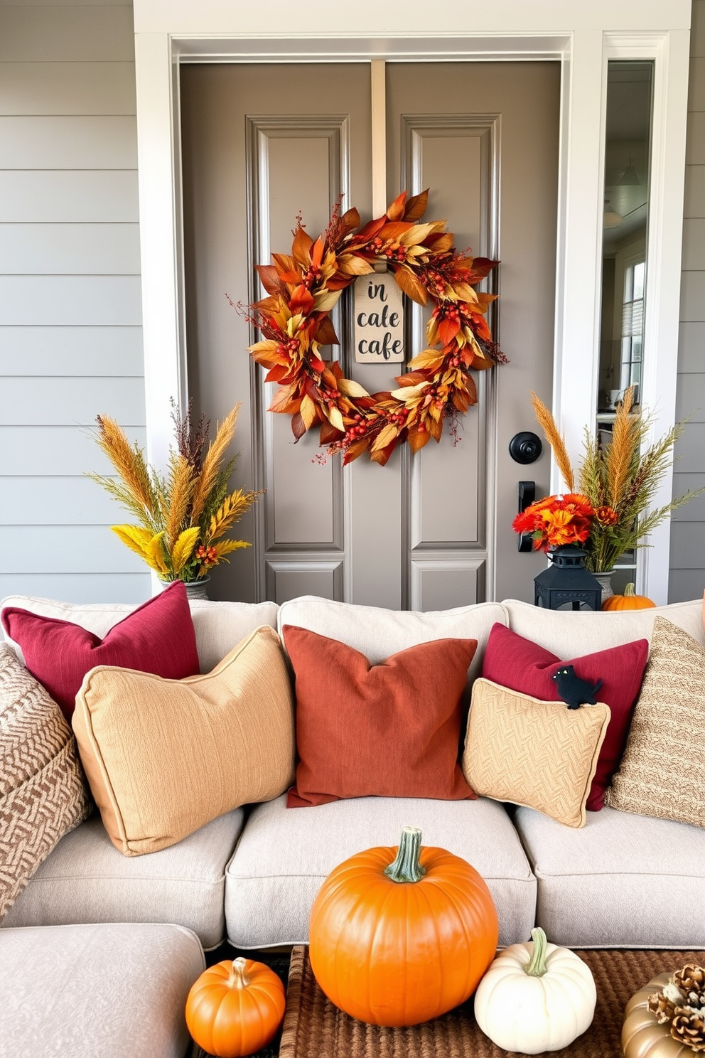 Thanksgiving Front Door Decorating Ideas 29