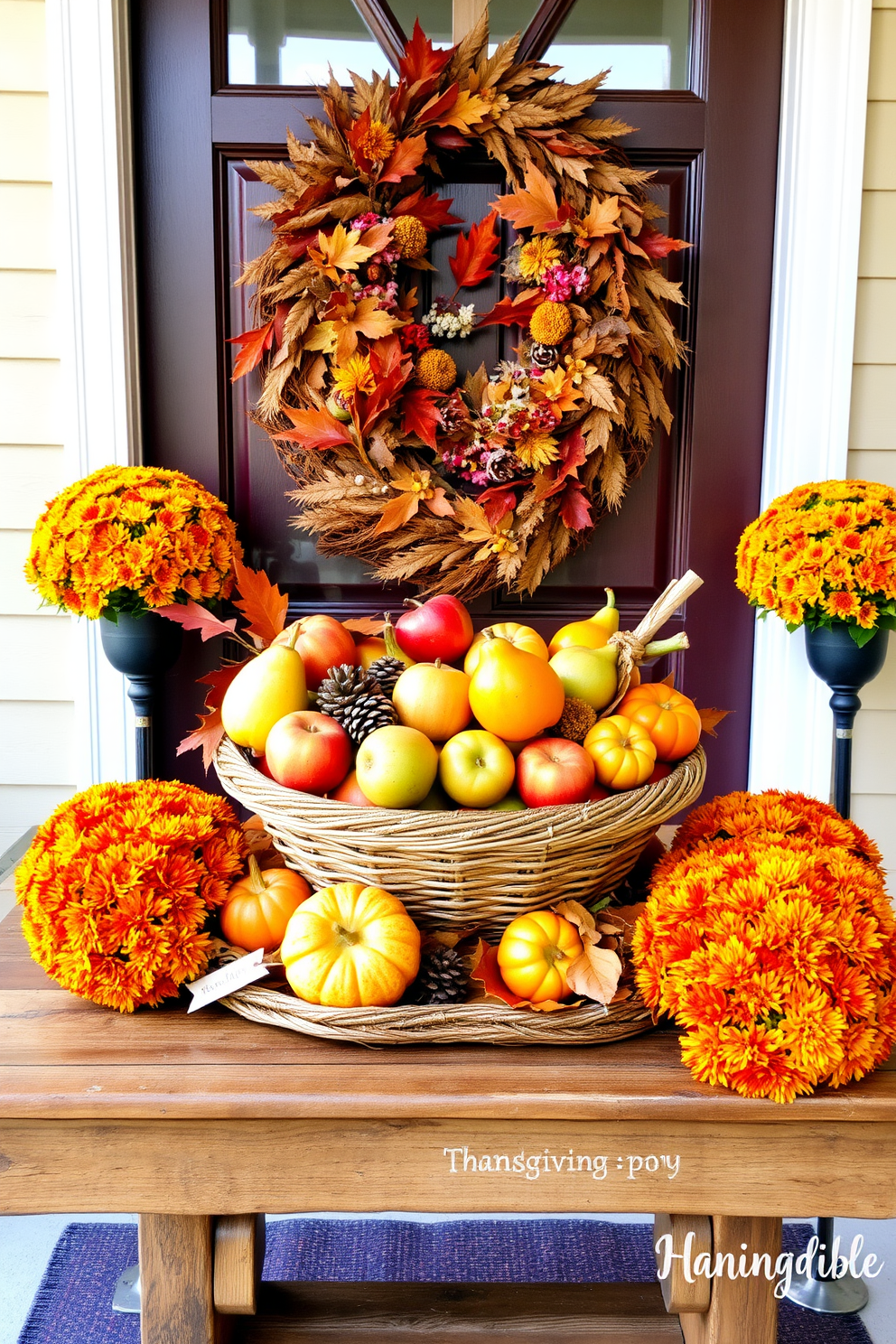 Thanksgiving Front Door Decorating Ideas 30