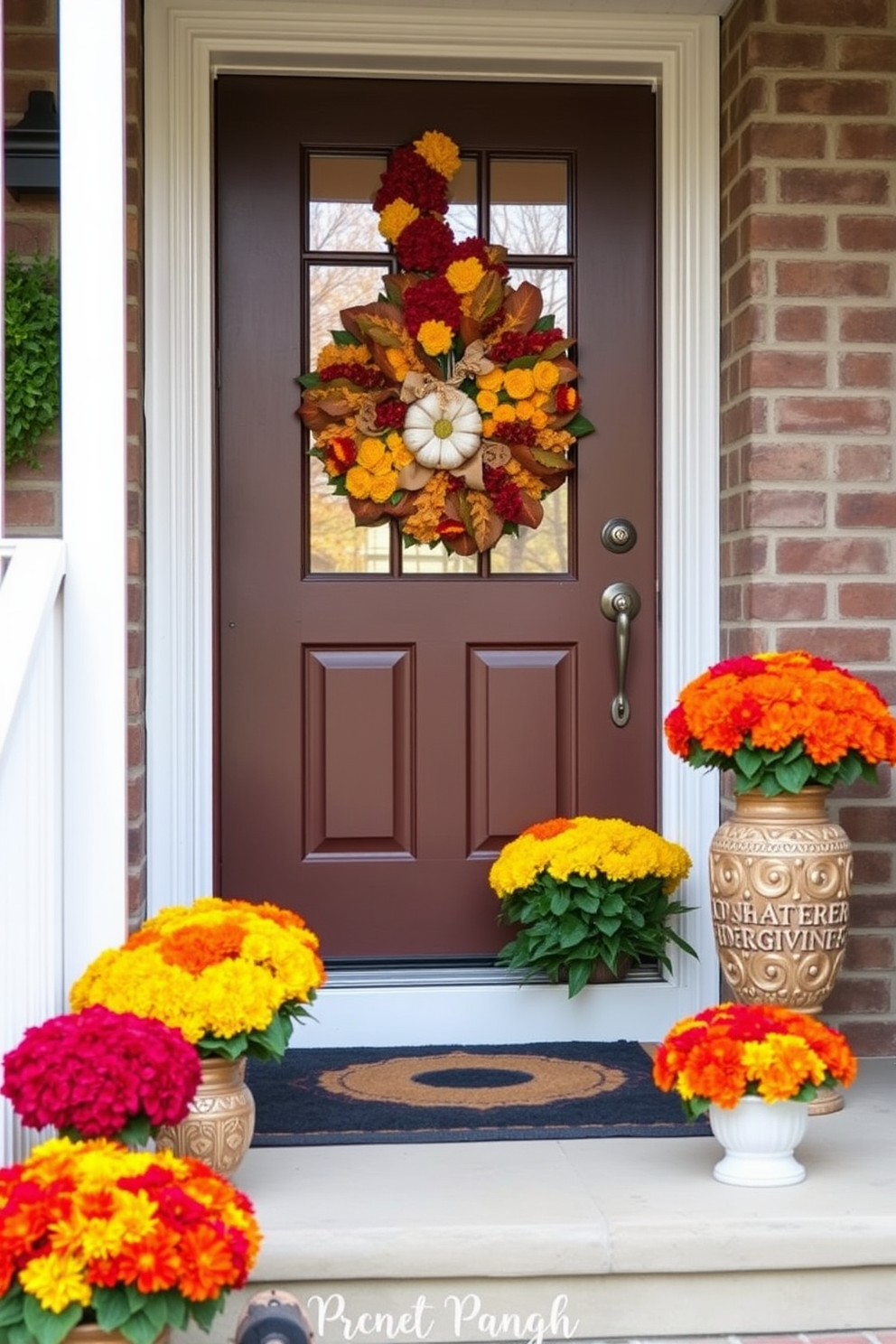 Thanksgiving Front Door Decorating Ideas 4