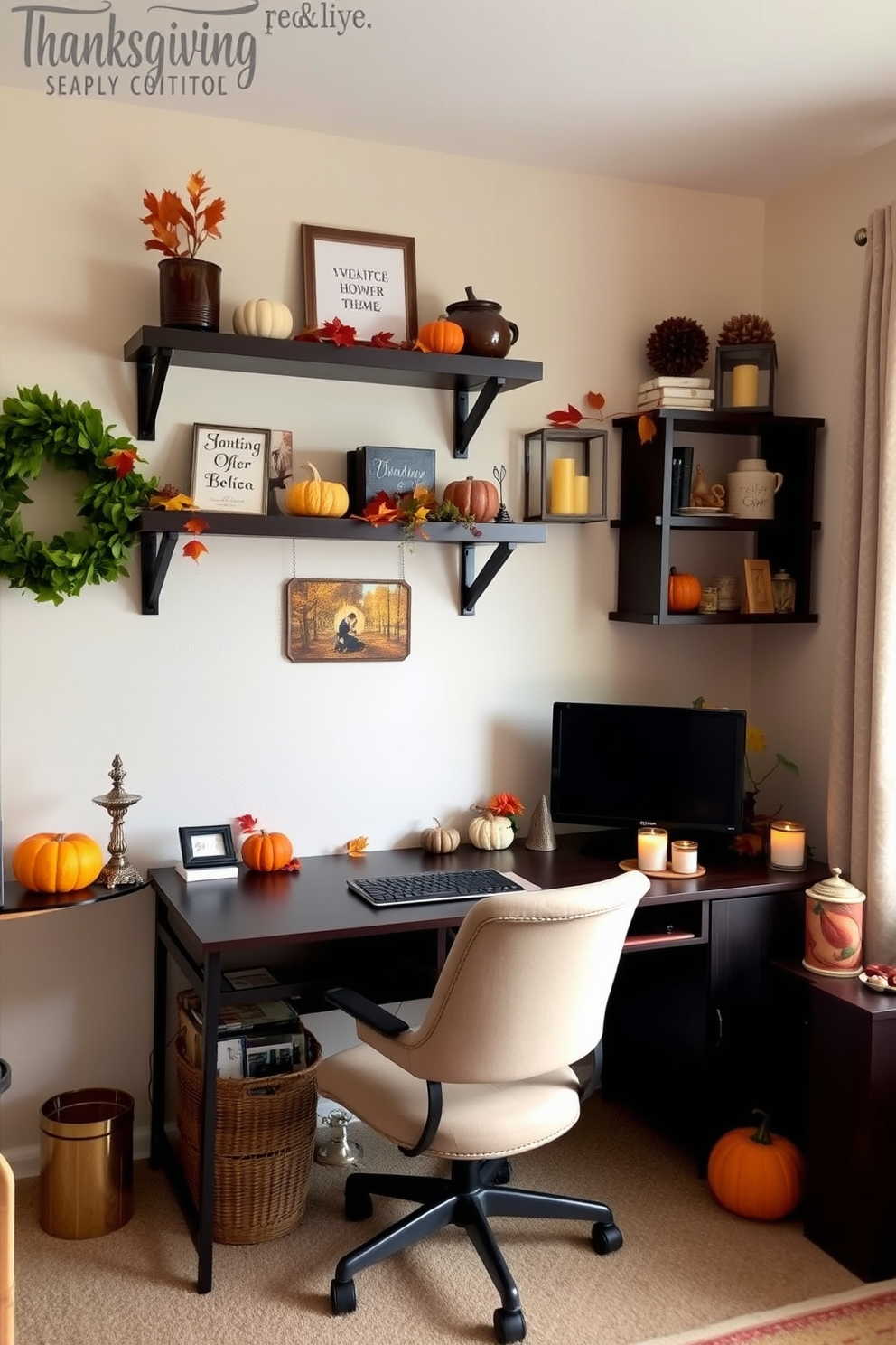 Thanksgiving Home Office Decorating Ideas 21